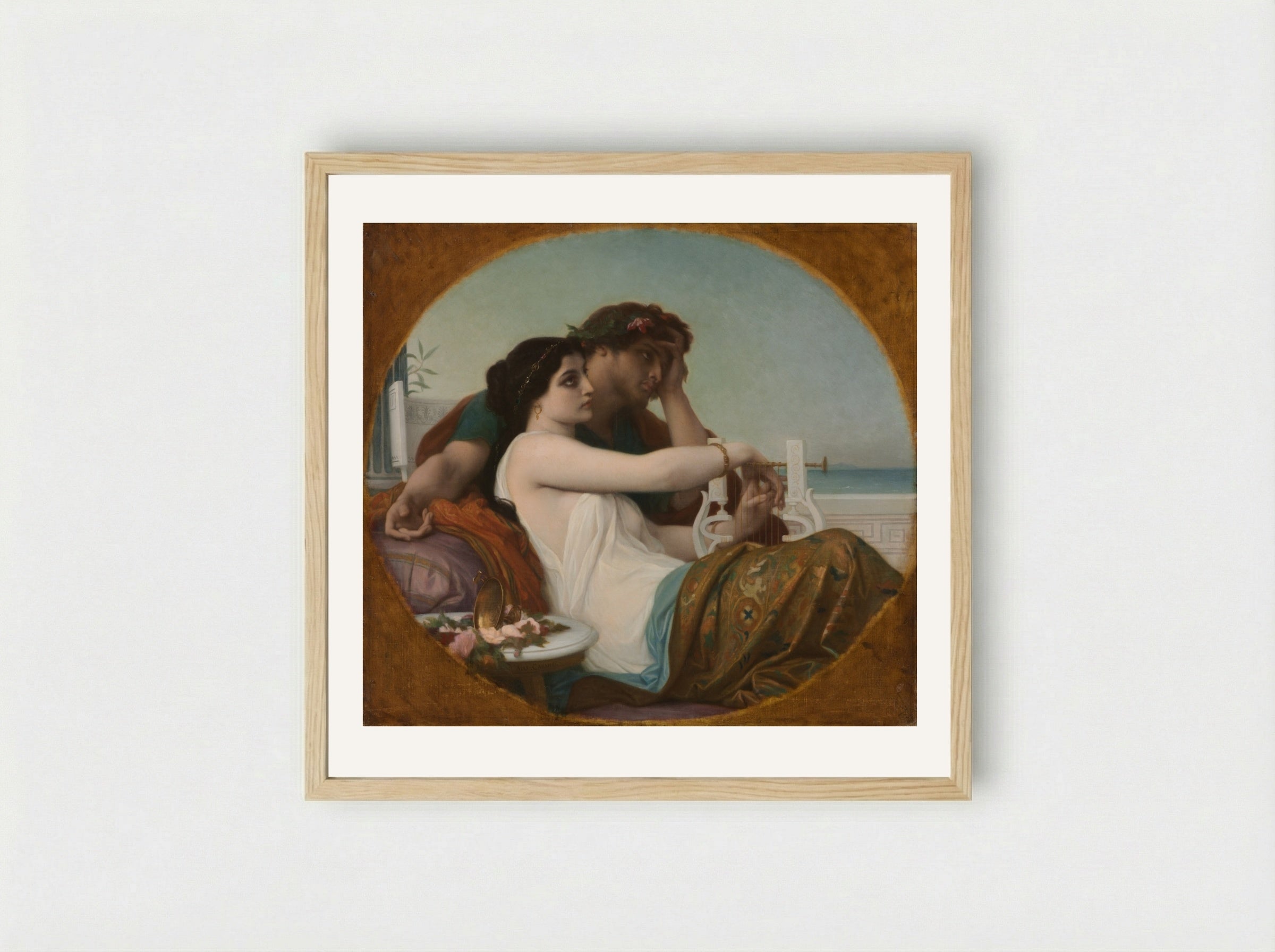 Aglaida and Boniface - Alexandre Cabanel - Framed Print Wood