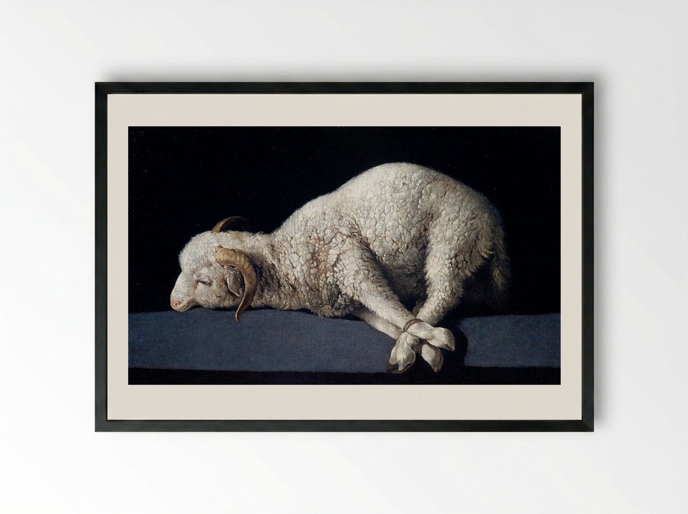 Agnus Dei - Francisco de Zurbarán - Framed Print Black