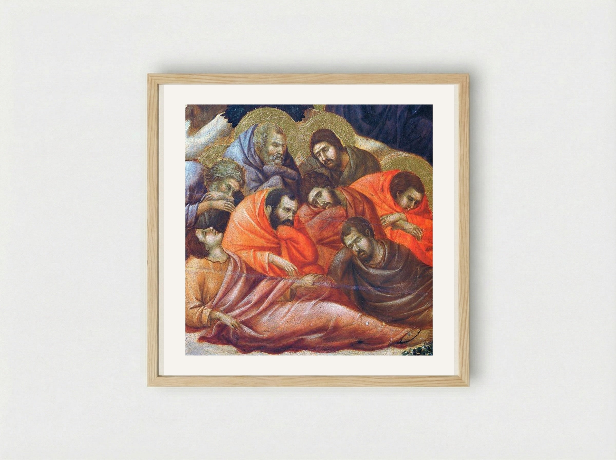 Agony in the Garden (Fragment) - Duccio di Buoninsegna - Framed Print Wood