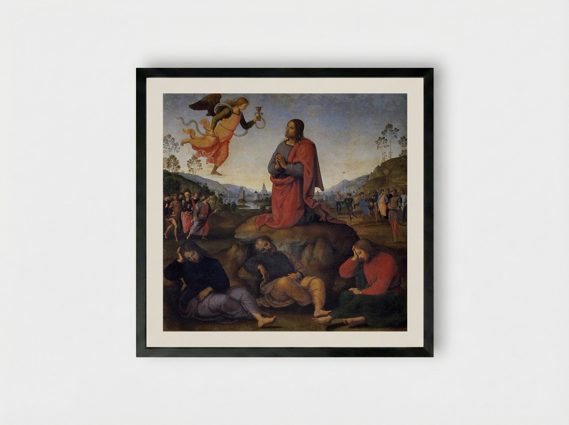 Agony in the Garden - Pietro Perugino - Framed Print Black