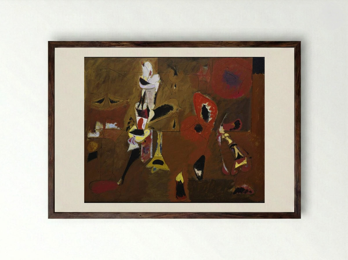 Agony - Arshile Gorky - Framed Print Dark Wood