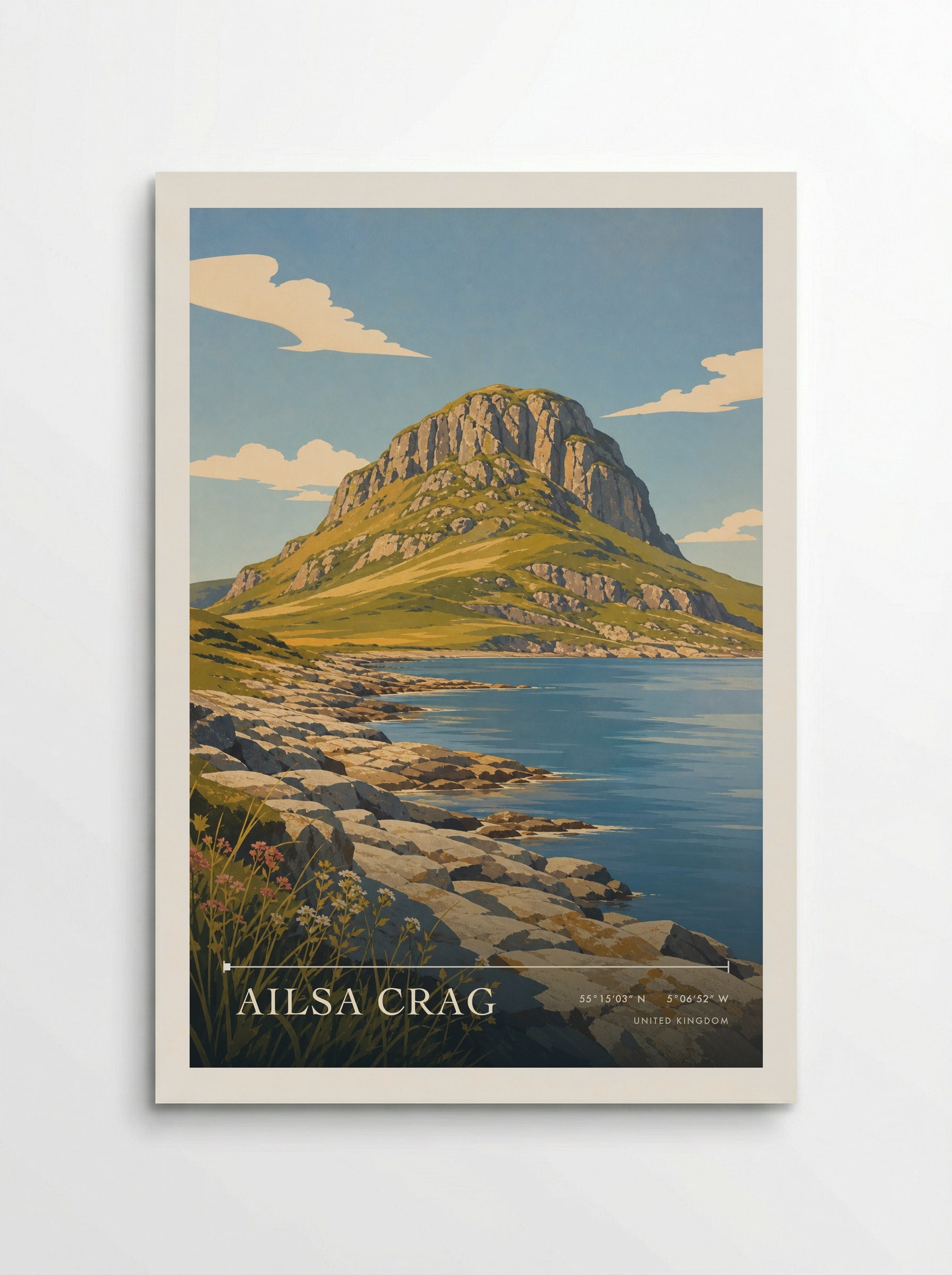 Ailsa Crag United Kingdom Travel Poster - Poster