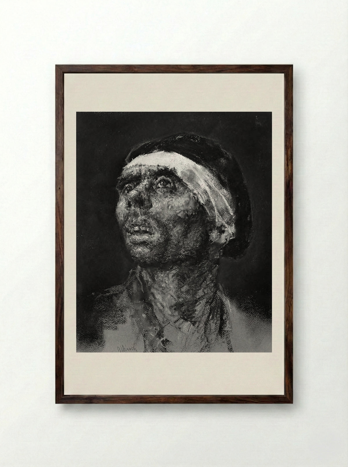 Air Raid - Joseph Hirsch - Framed Print Dark Wood