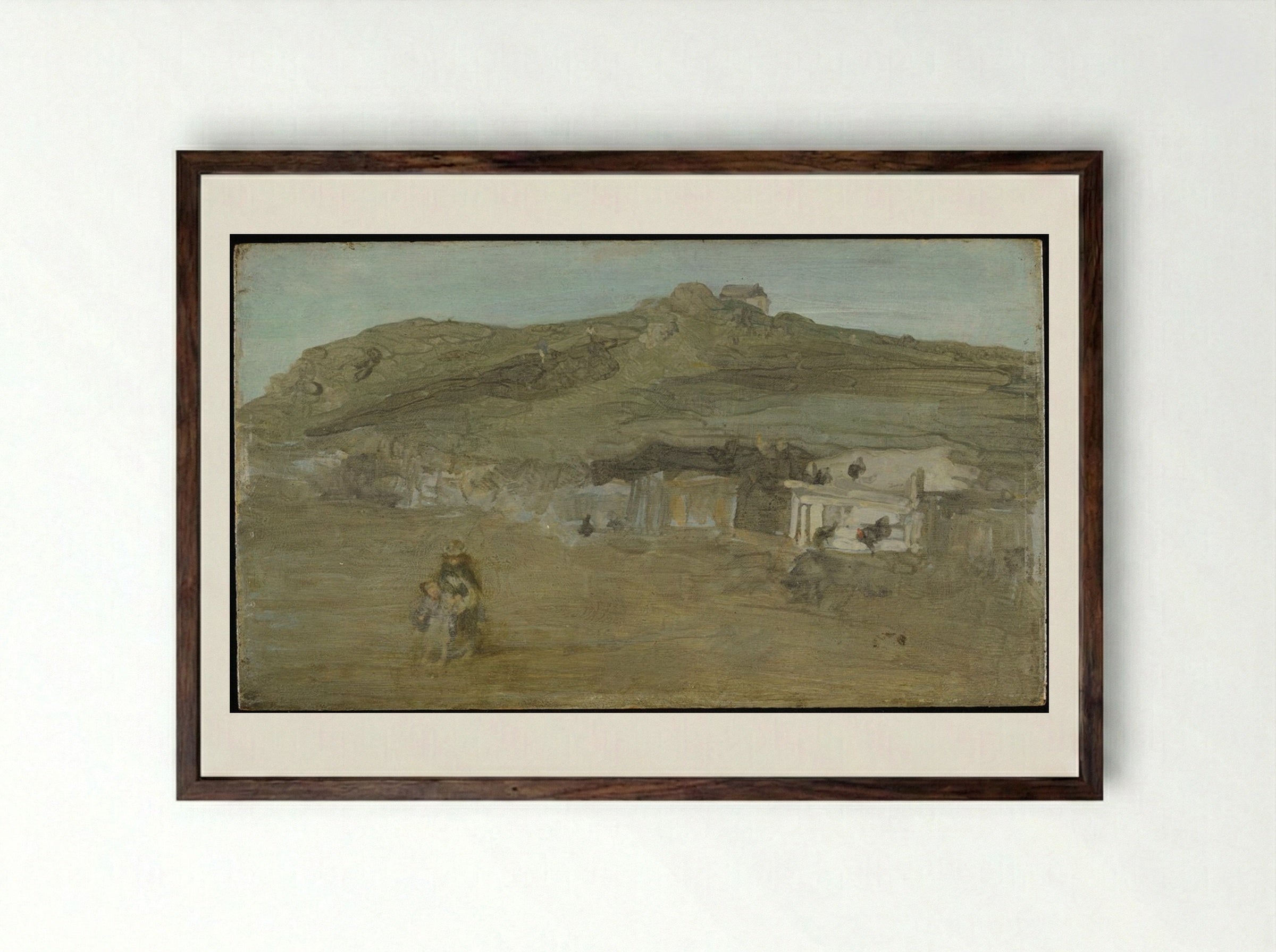 Ajaccio, Corsica - James Abbott McNeill Whistler - Framed Print Dark Wood