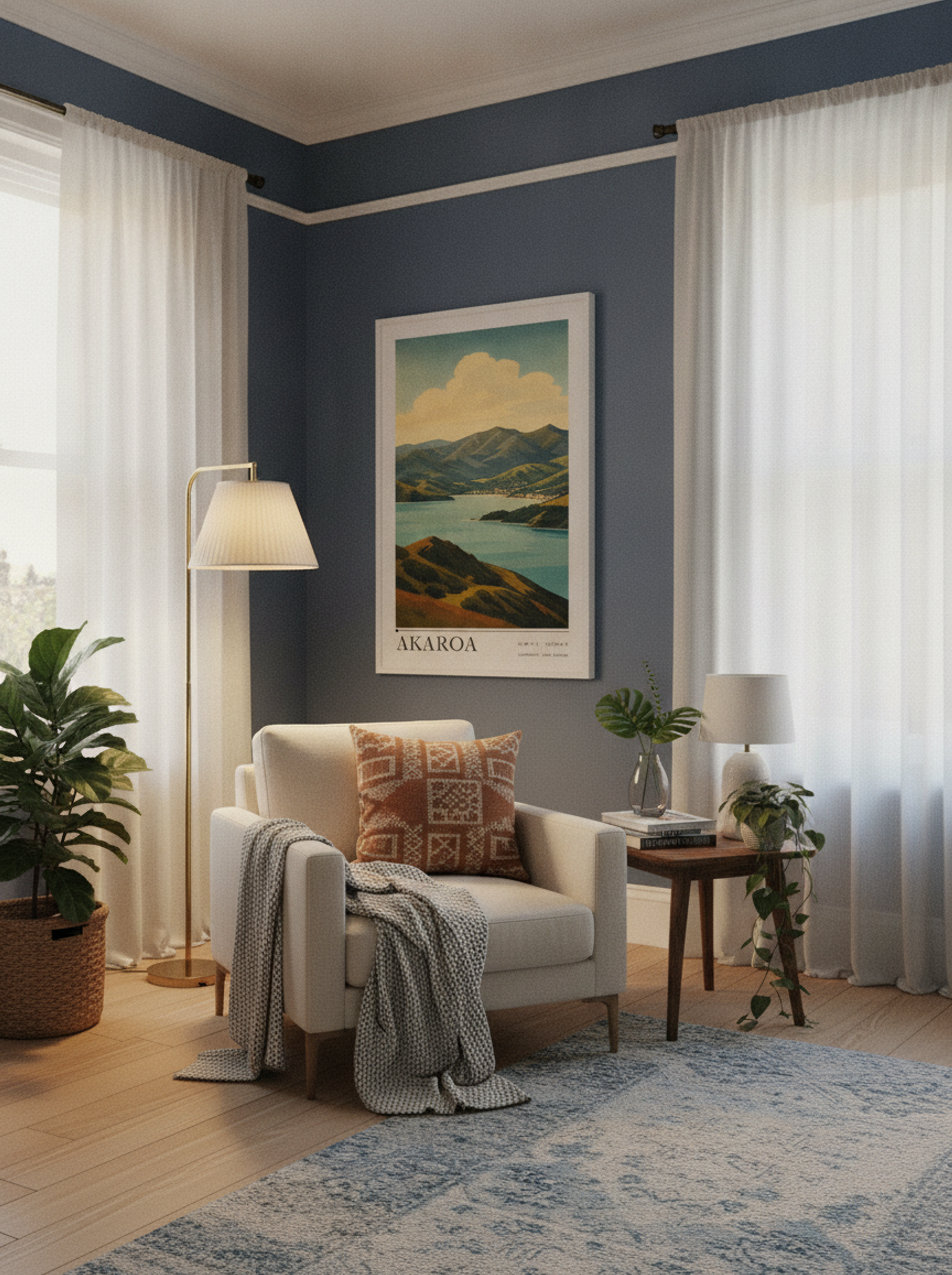 Akaroa Travel Poster Artwork - Lifestyle