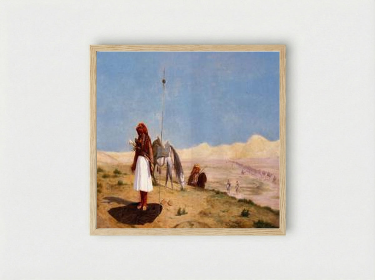 Albanian Warrior - Jean-Léon Gérôme - Framed Print Wood