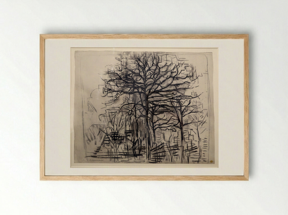 Alberi (Trees) - Piet Mondrian - Framed Print Wood
