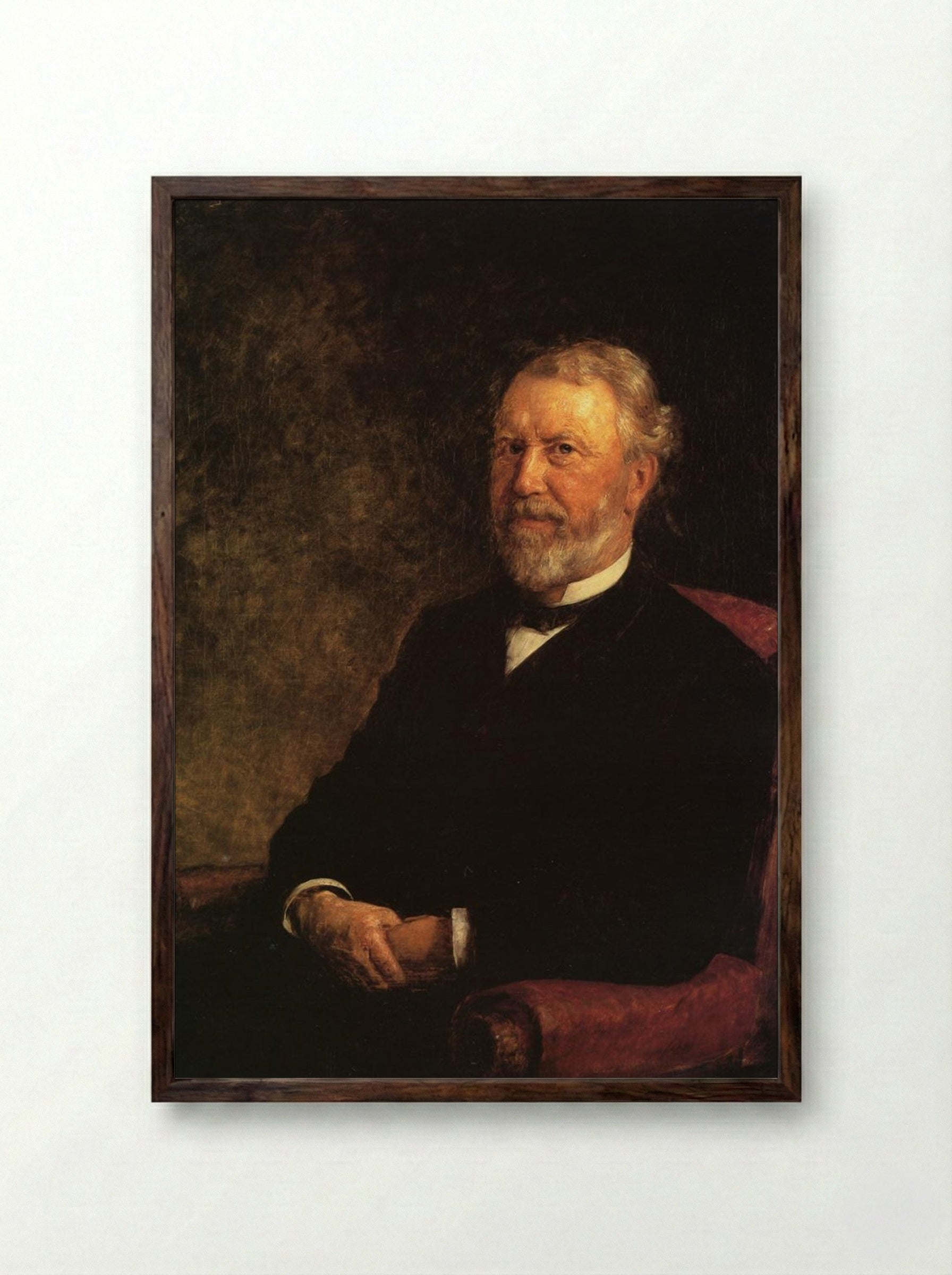 Albert G. Porter, Governor of Indiana - T. C. Steele - Framed Print Dark Wood