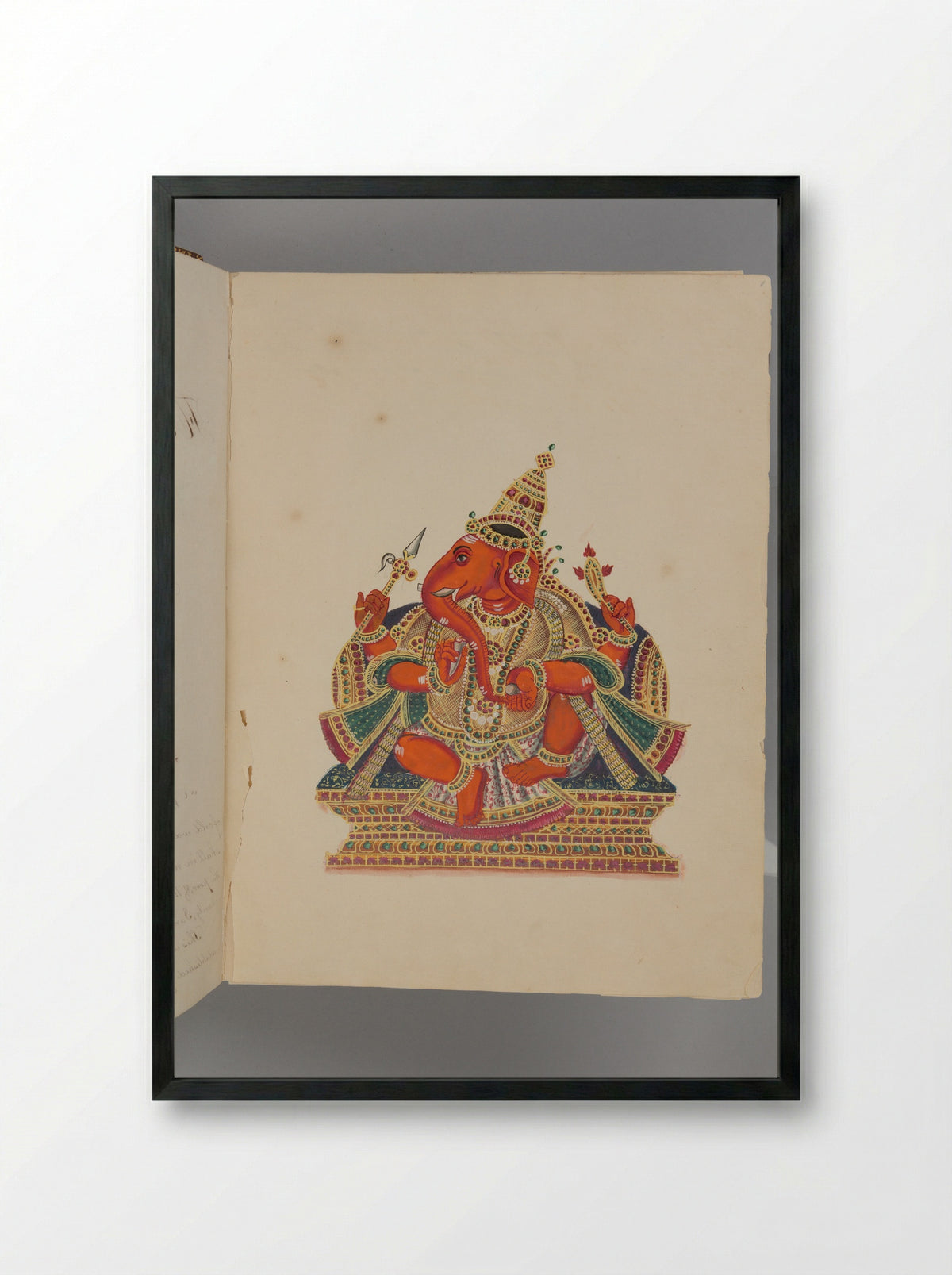 Album depicting one hundred Hindu gods (Ganesha) - Unidentified artists - Framed Print Black