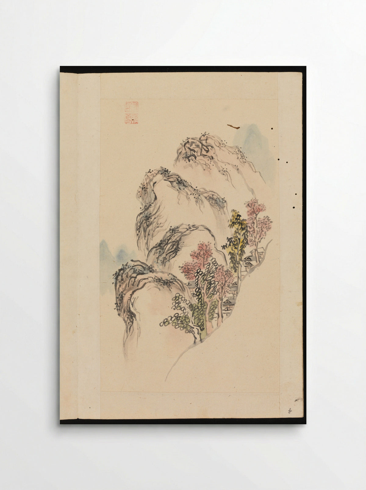 Album of Landscape Paintings (Mountain Study) - Kuwayama Gyokushū - Poster