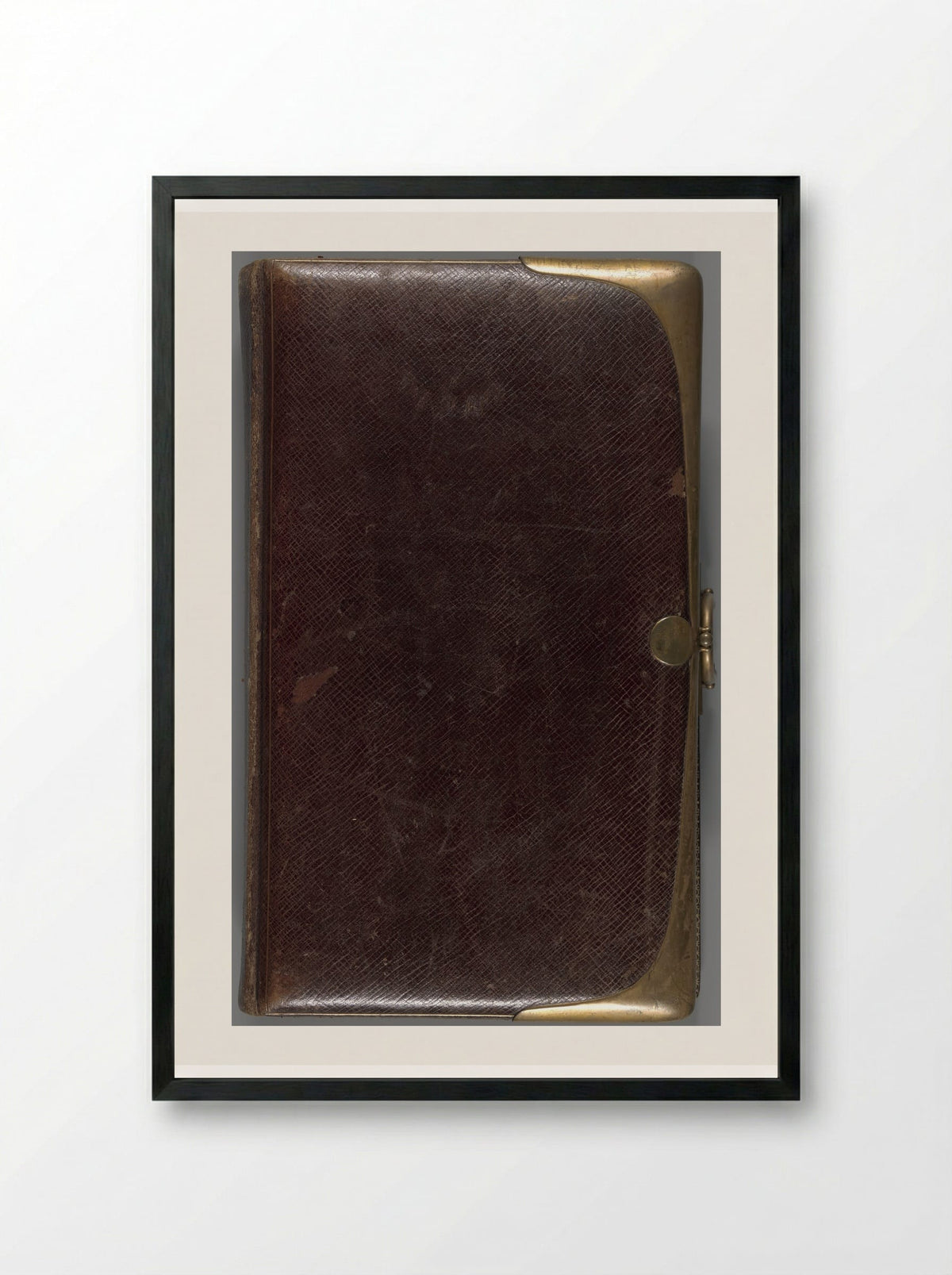 Album with Cartes-de-Visite and Cabinet Cards of Military Personnel - Solis Prints - Framed Print Black