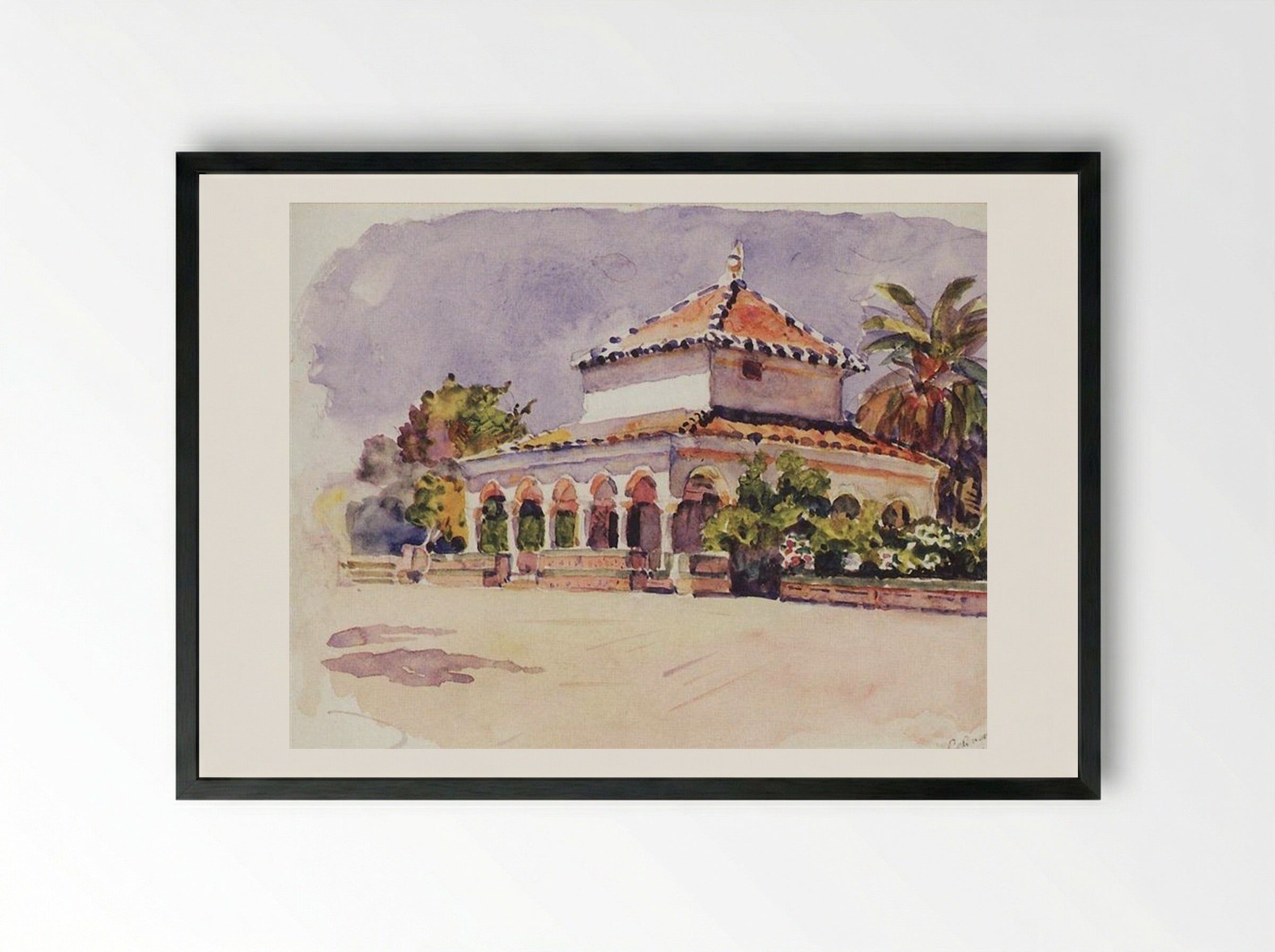 Alcázar of Seville - Vasily Surikov - Framed Print Black
