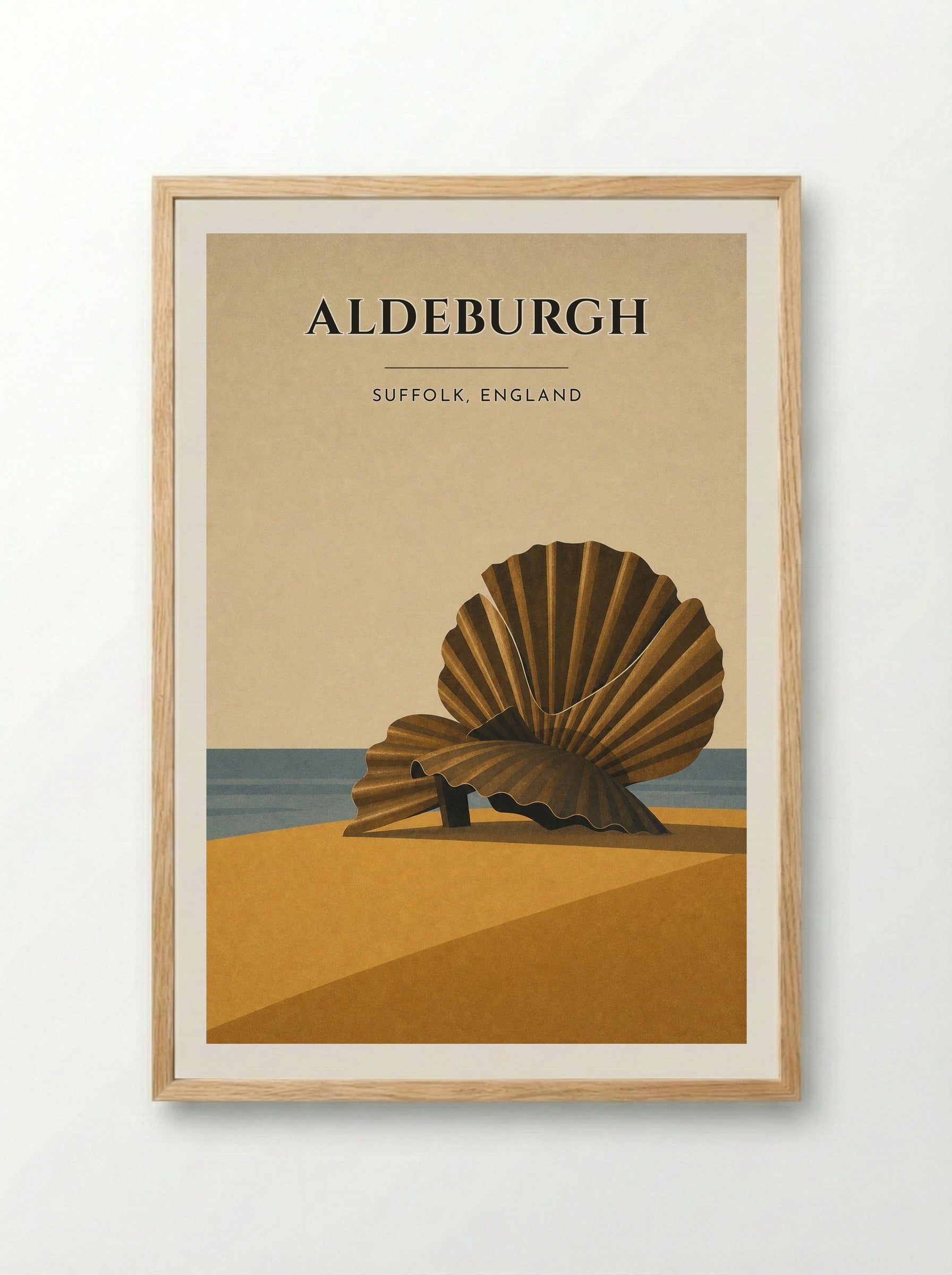 Aldeburgh Suffolk Travel Poster - Framed Print Wood