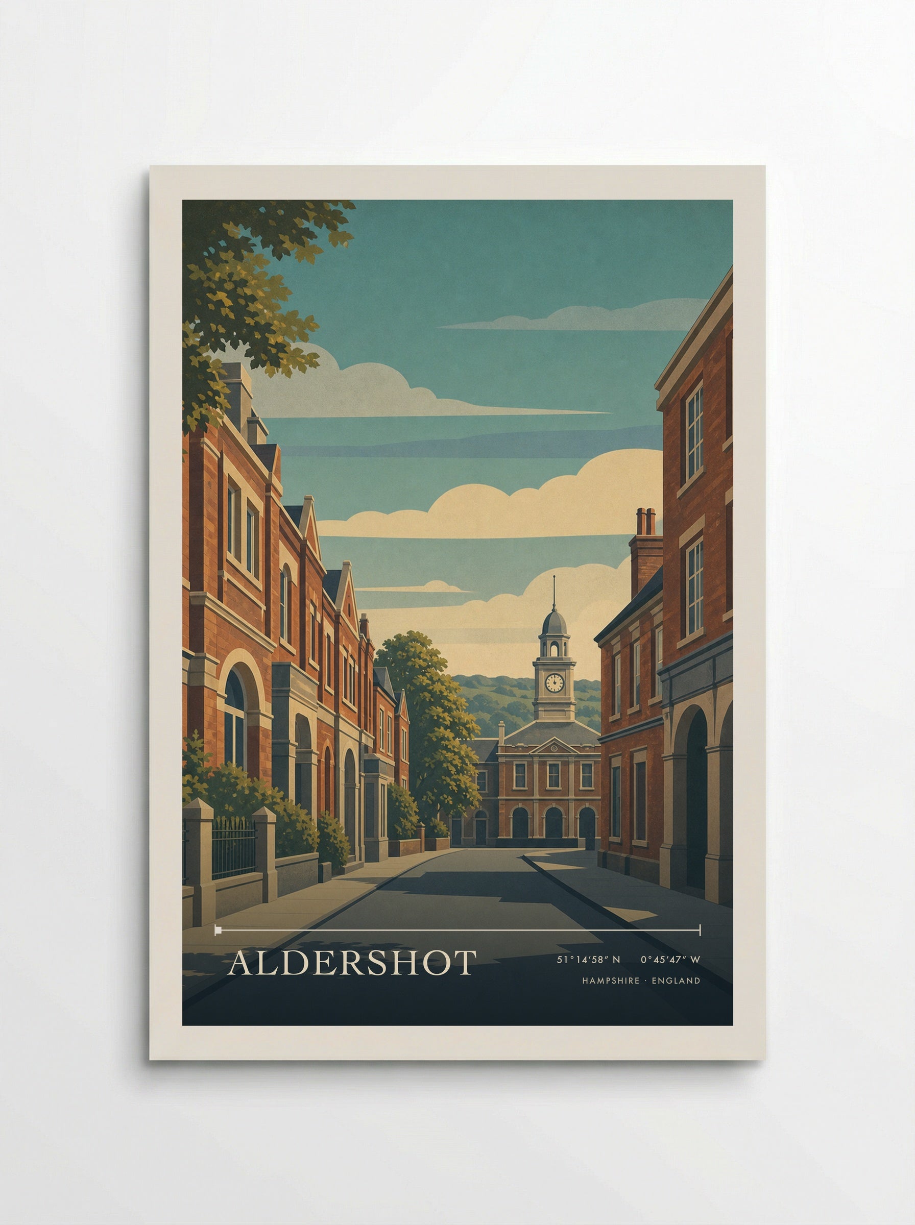 Aldershot Hampshire England Travel Poster - Poster