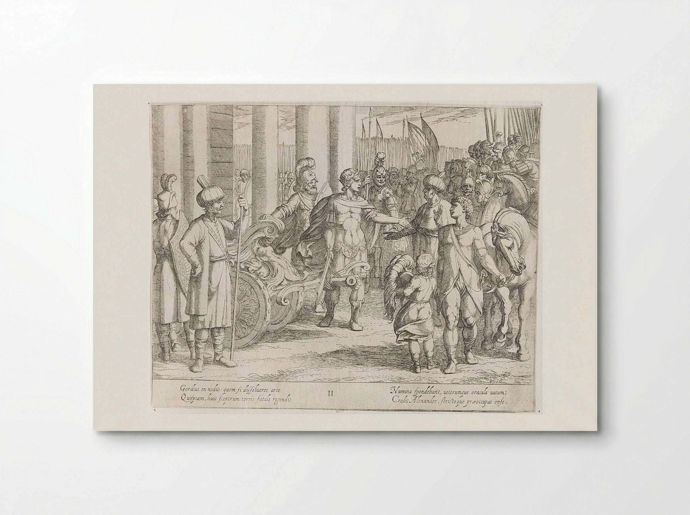 Alexander Cutting the Gordian Knot - Antonio Tempesta - Poster