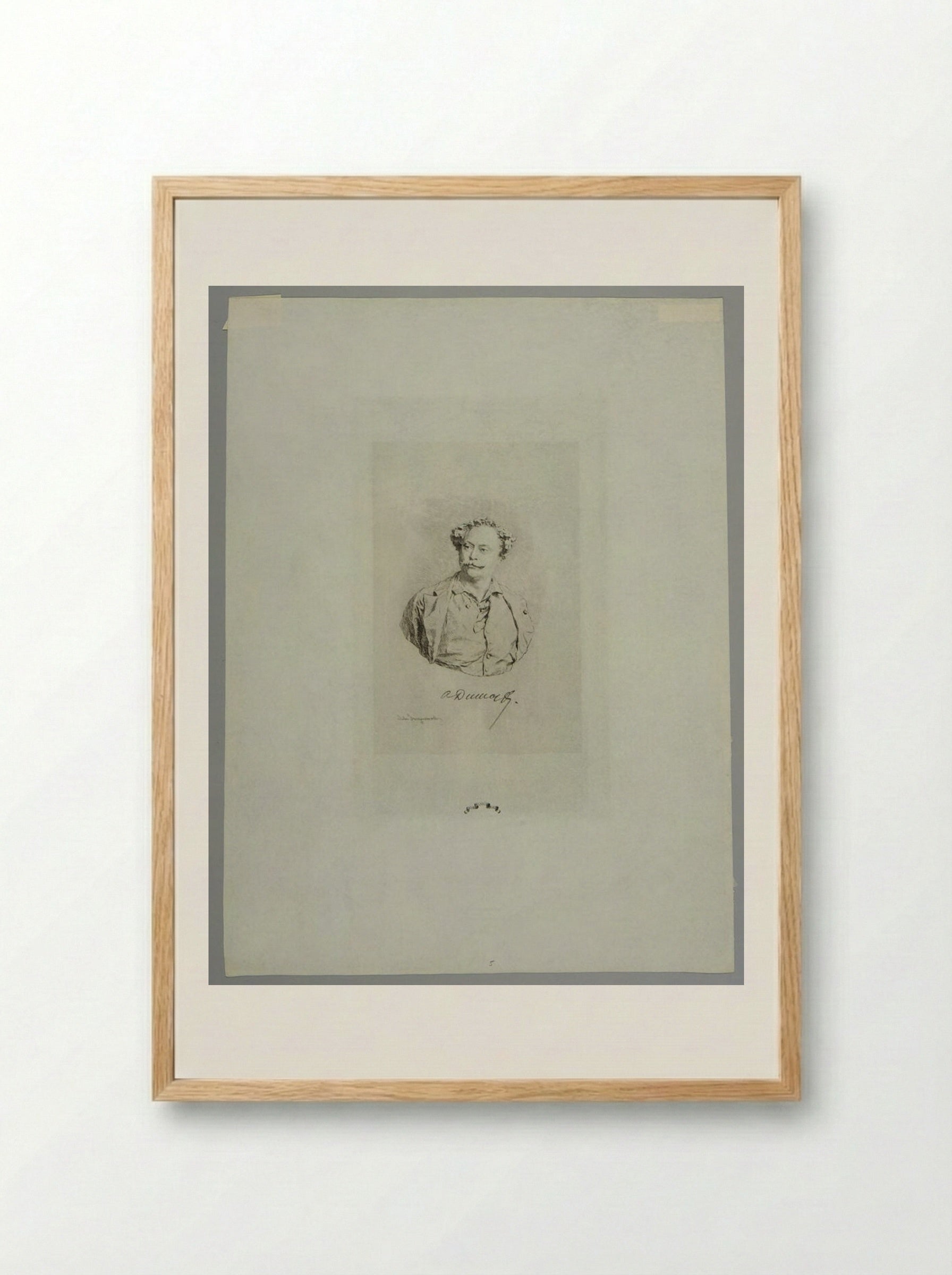 Alexander Dumas the Younger - Jules Ferdinand Jacquemart - Framed Print Wood