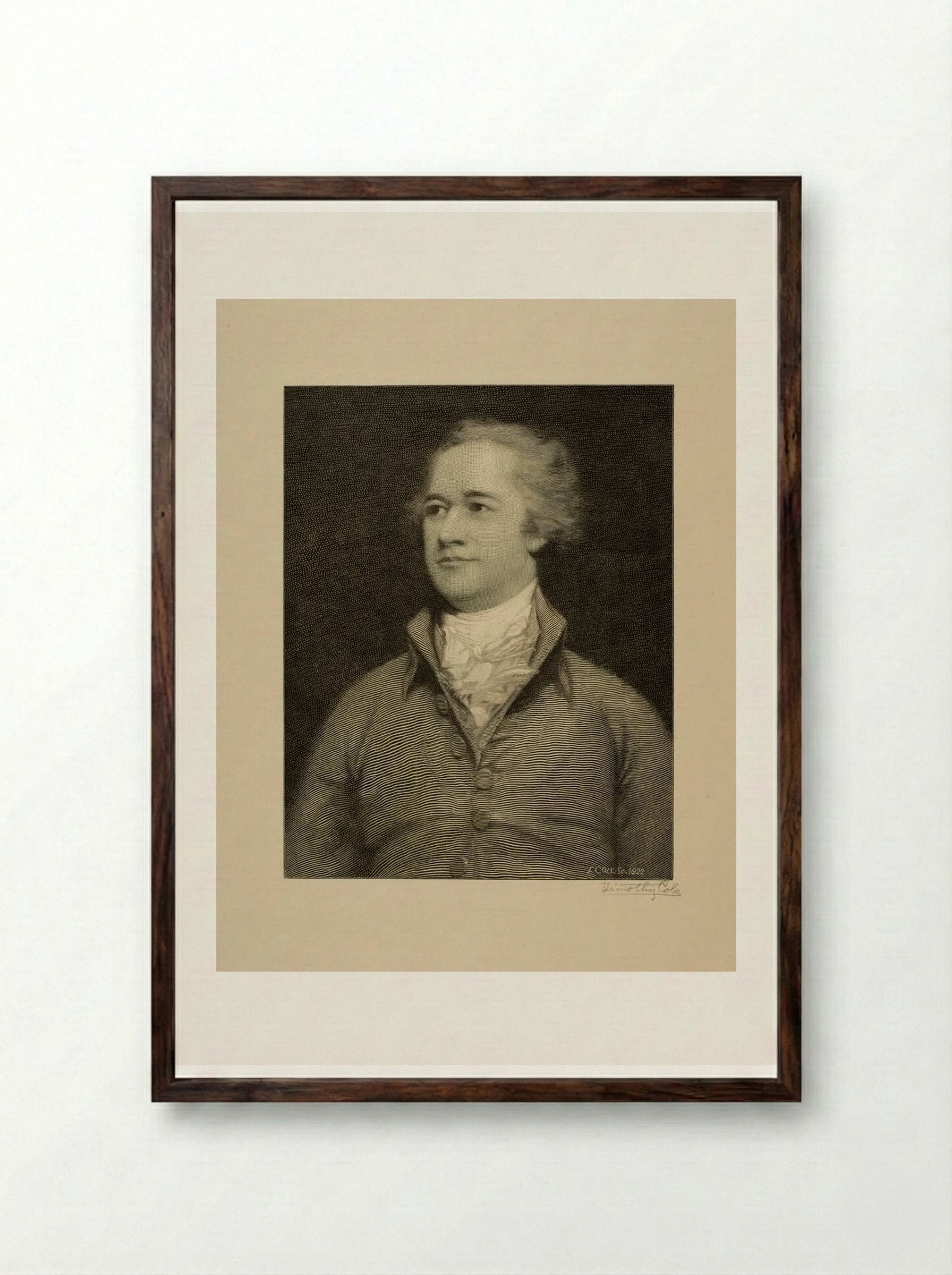 Alexander Hamilton - Timothy Cole - Framed Print Dark Wood