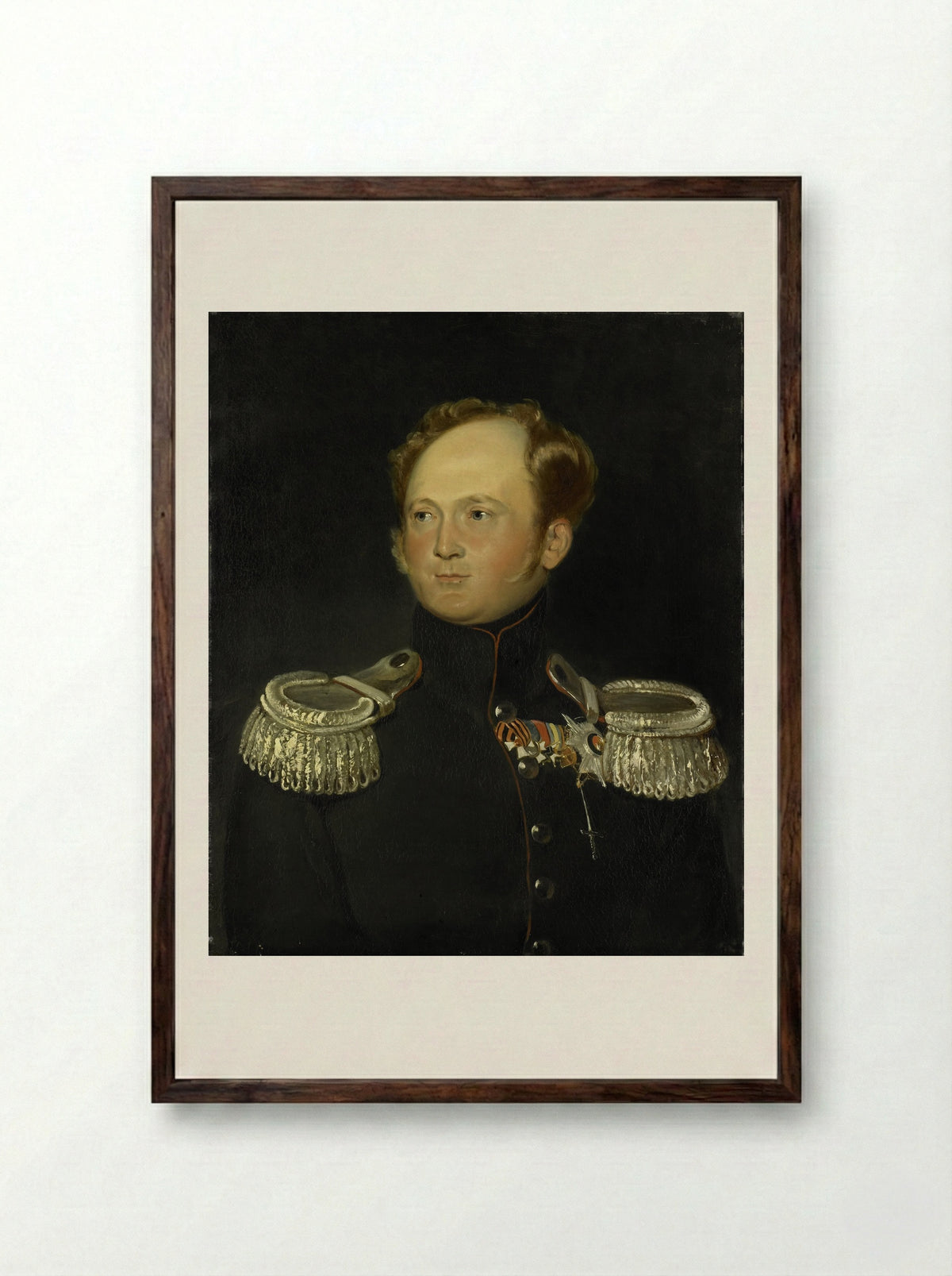 Alexander I of Russia - Carl Gustaf Hjalmar Mörner - Framed Print Dark Wood