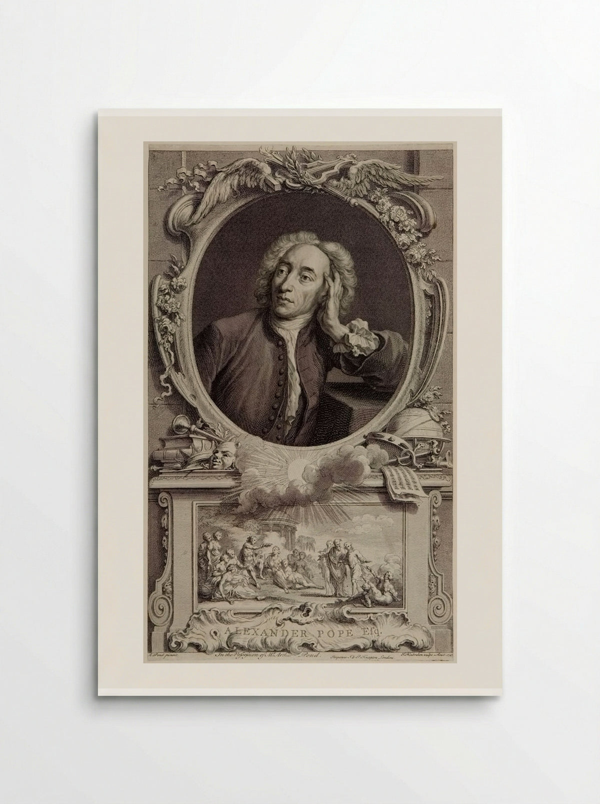 Alexander Pope - Jacobus Houbraken - Poster