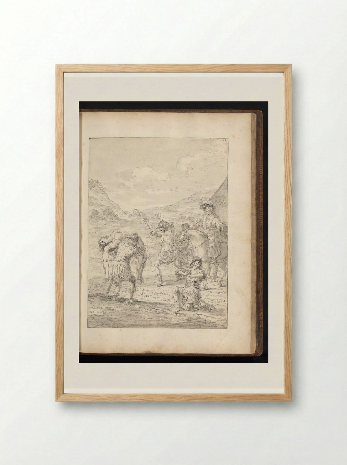 Alexander the Great Carried from the Cydnus - Leonaert Bramer - Framed Print Wood