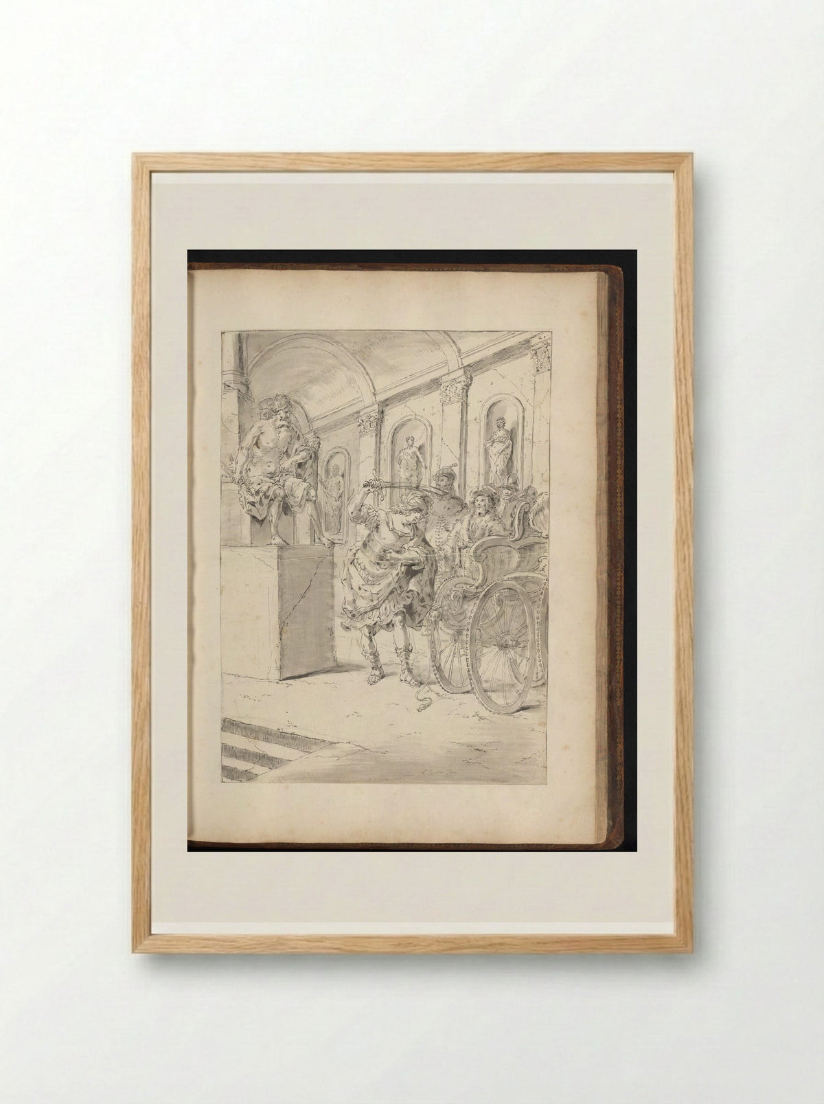 Alexander the Great Cutting the Gordian Knot - Leonaert Bramer - Framed Print Wood