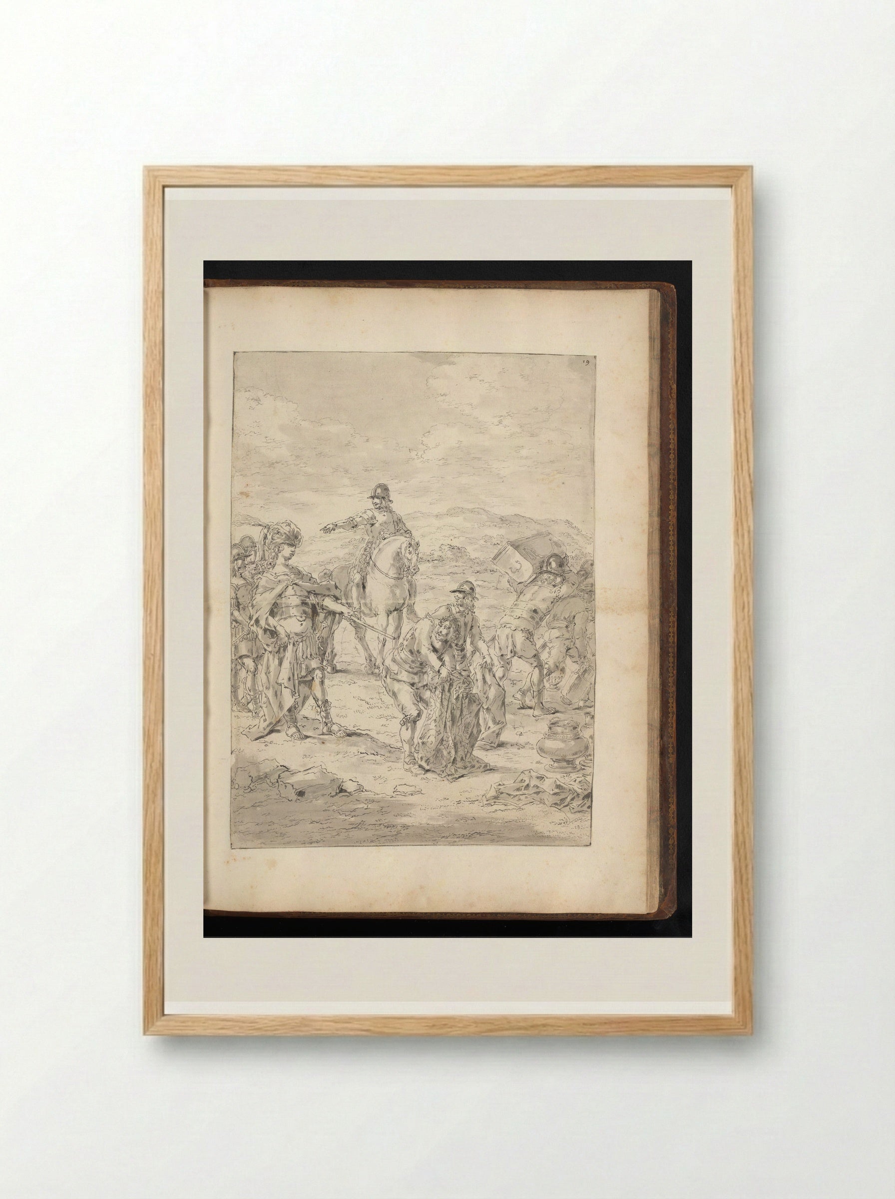 Alexander the Great Distributing the Spoils after his Victory over the Persians - Leonaert Bramer - Framed Print Wood