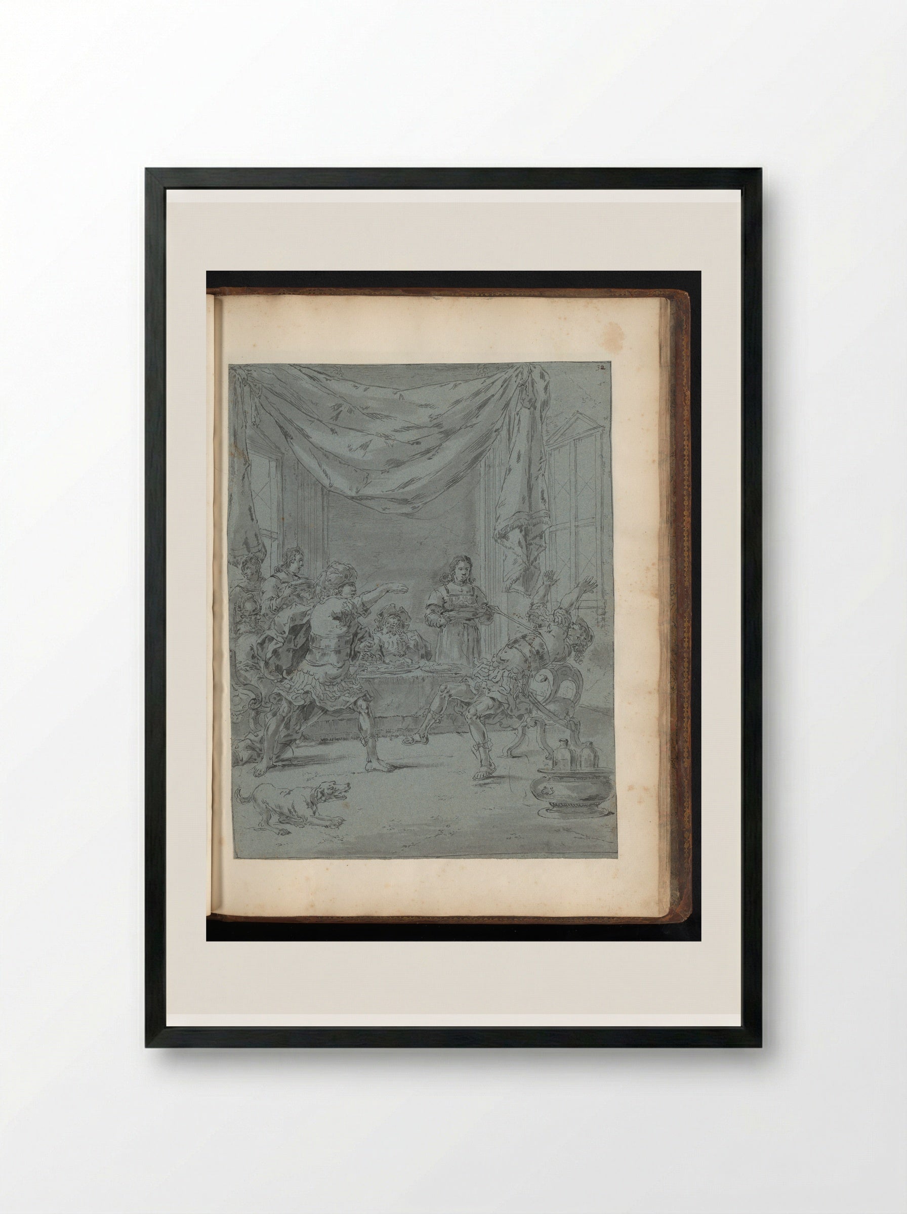 Alexander the Great Kills Cleitus - Leonaert Bramer - Framed Print Black