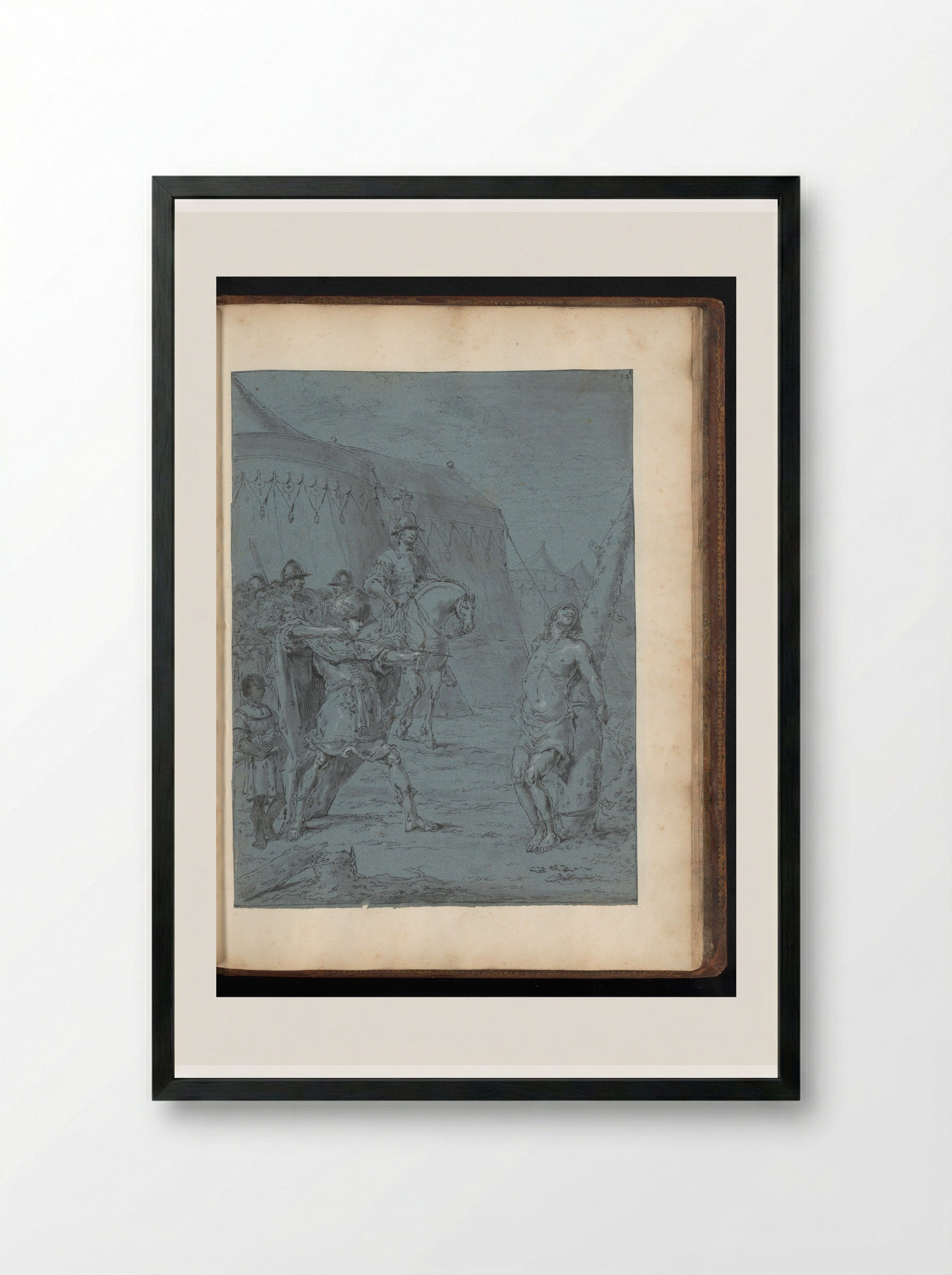 Alexander the Great Kills Orsodates - Leonaert Bramer - Framed Print Black