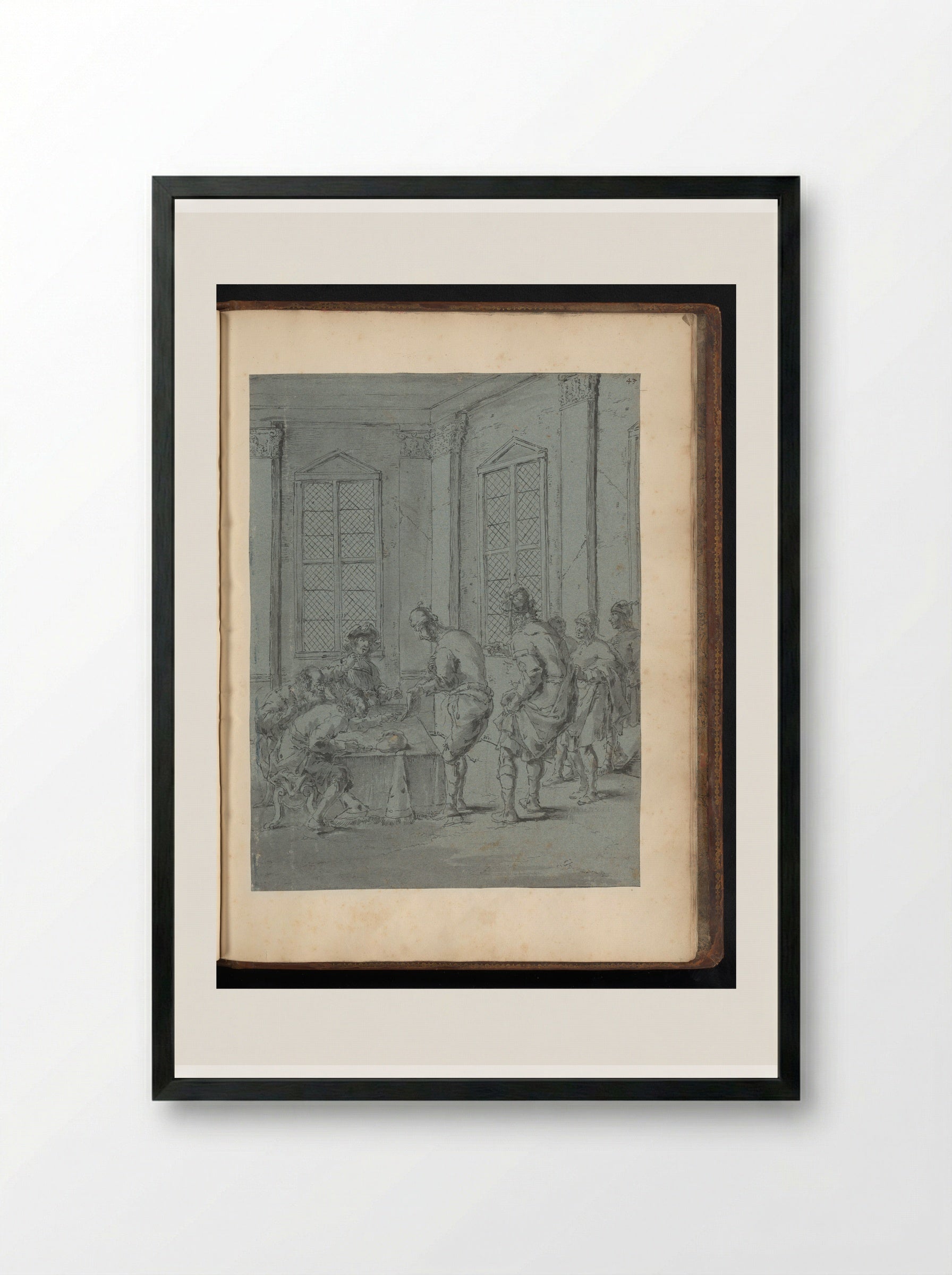 Alexander the Great Pays the Debts of His Soldiers - Leonaert Bramer - Framed Print Black