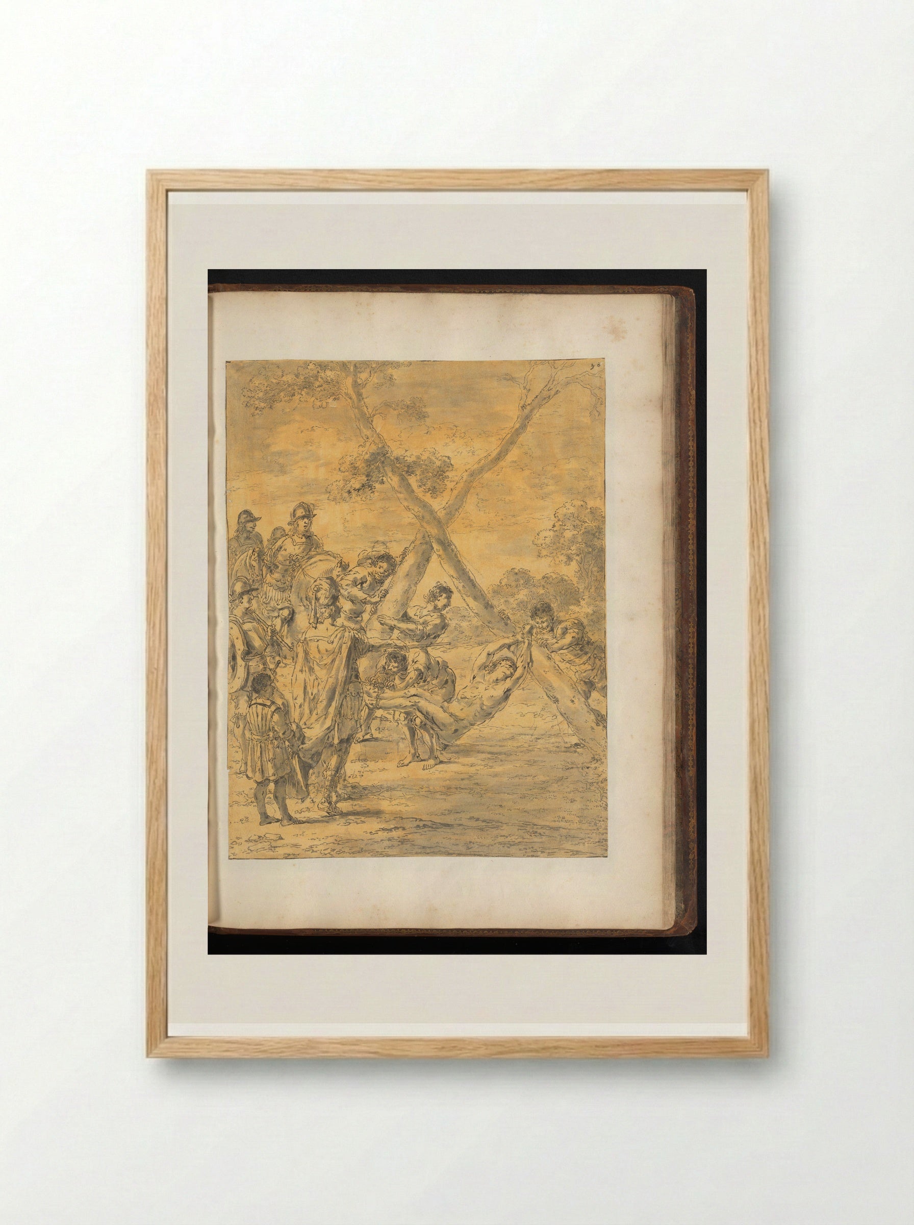 Alexander the Great Punishing Bessus - Leonaert Bramer - Framed Print Wood