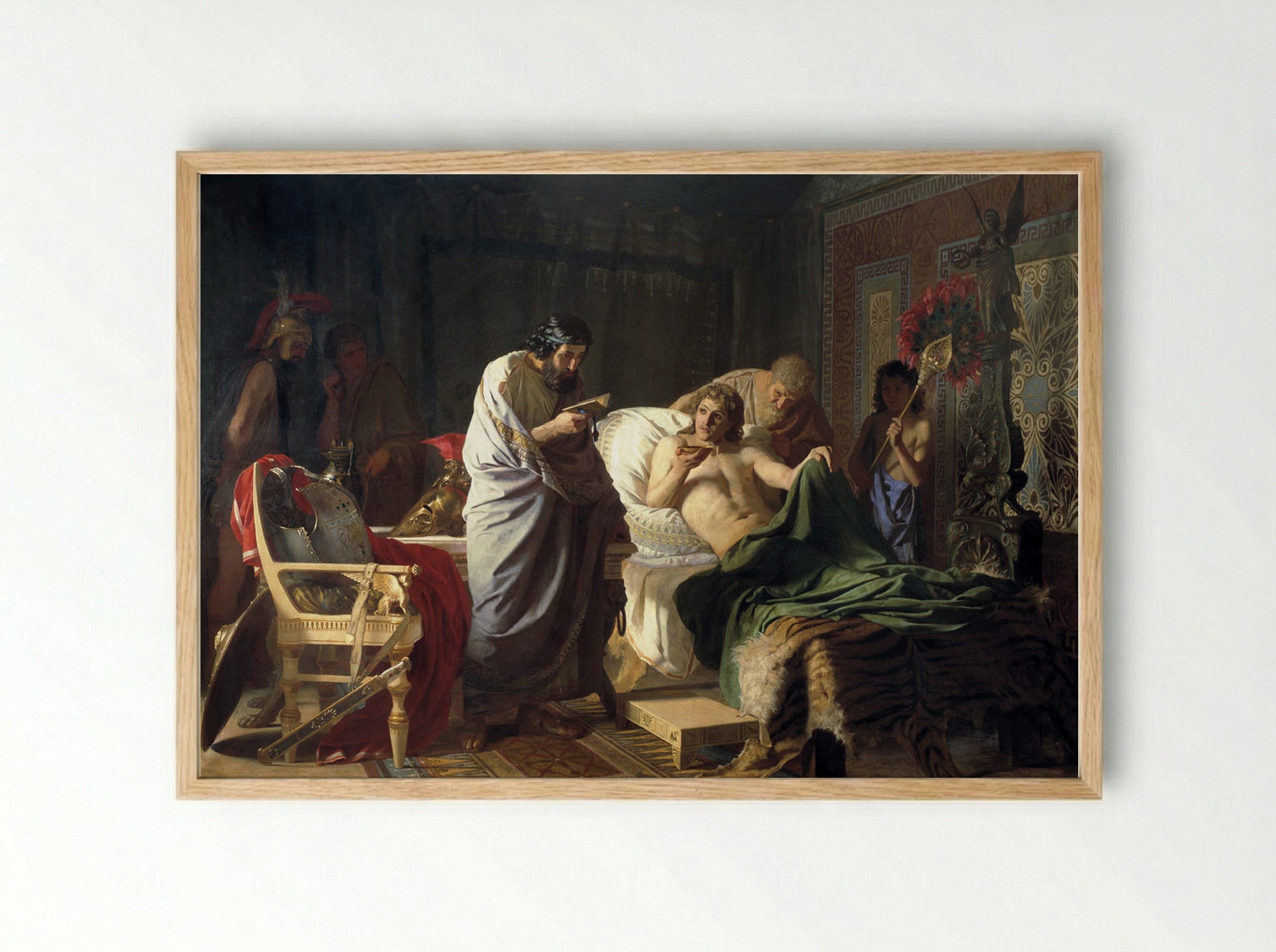 Alexander the Great and his Physician Philip - Henryk Siemiradzki - Framed Print Wood