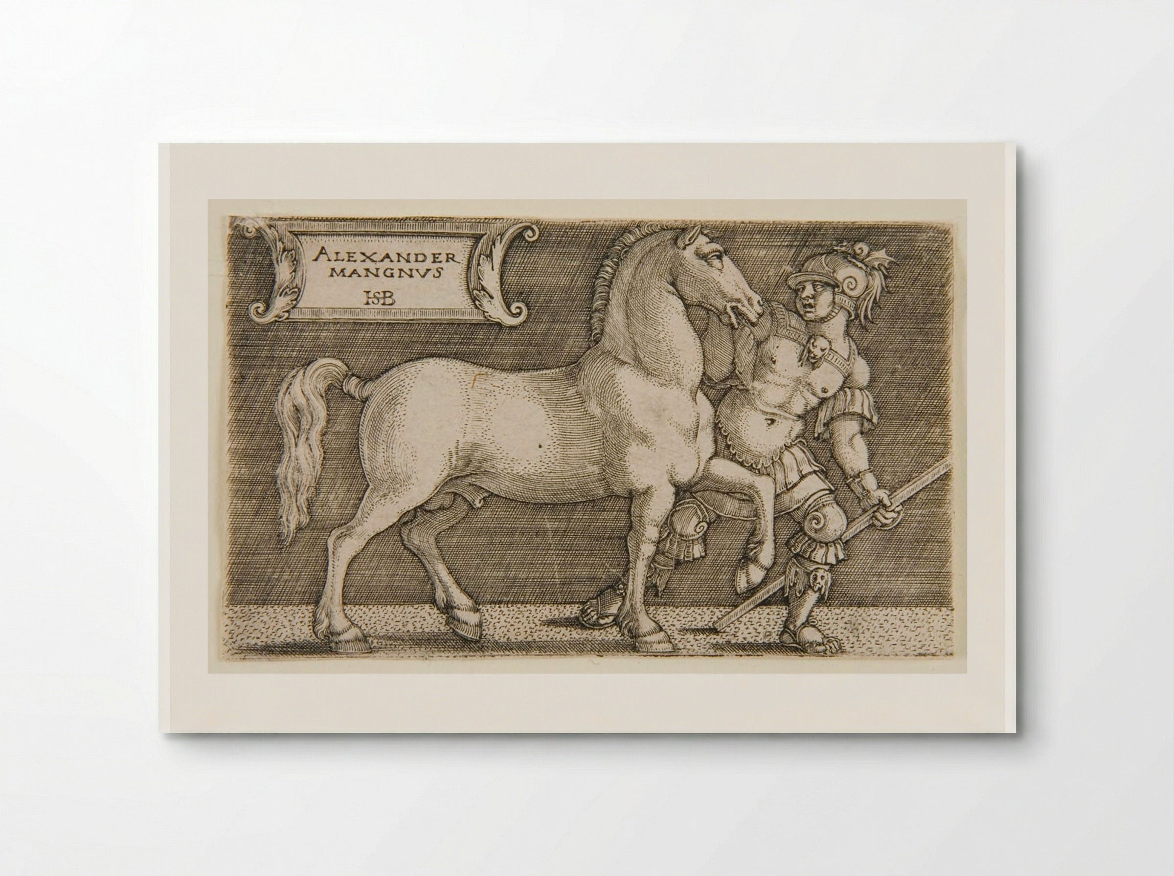Alexander the Great with His Horse Bucephalus - Sebald Beham - Poster