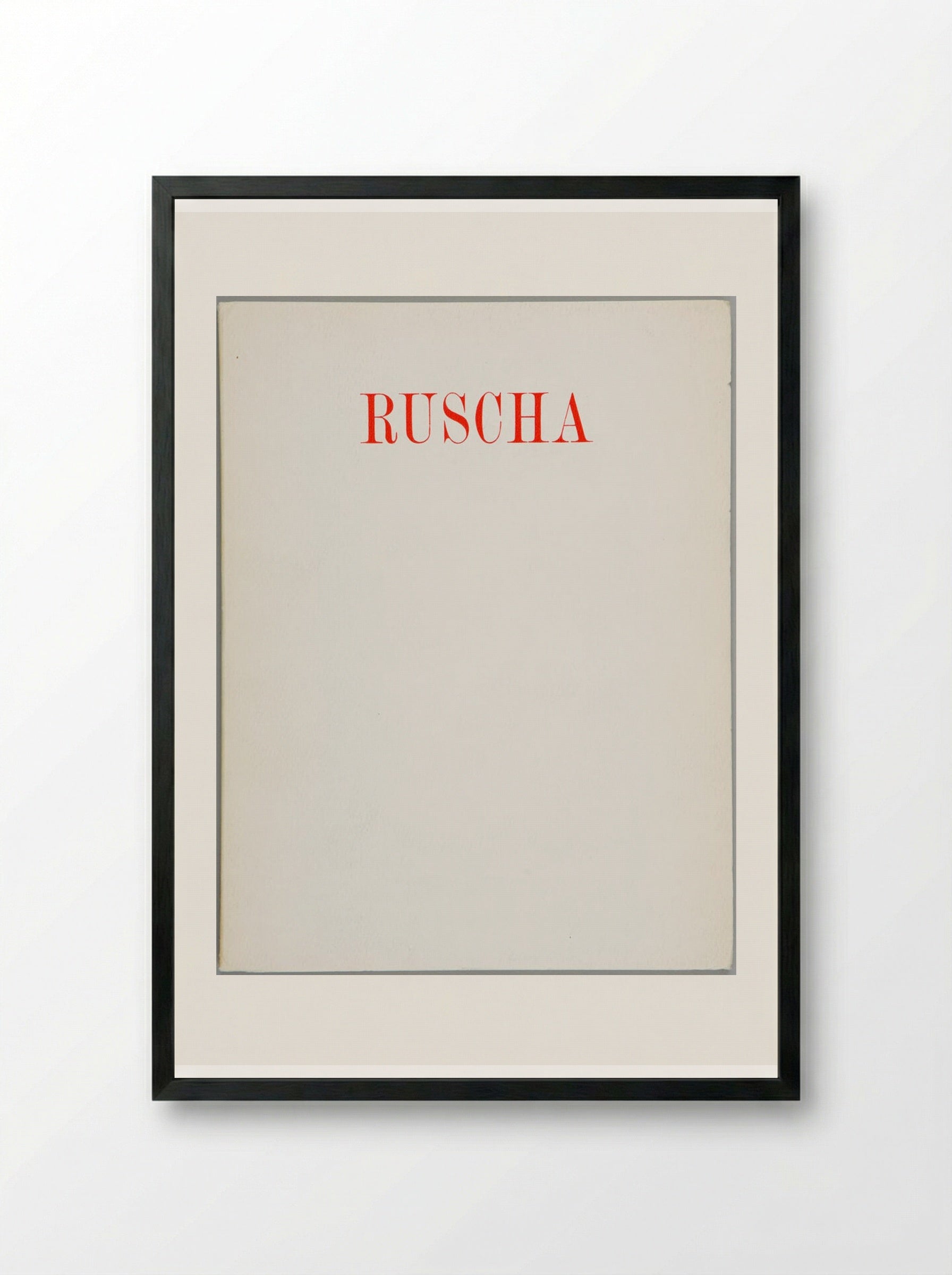 Alexandre Iolas Gallery Catalogue - Edward Ruscha - Framed Print Black