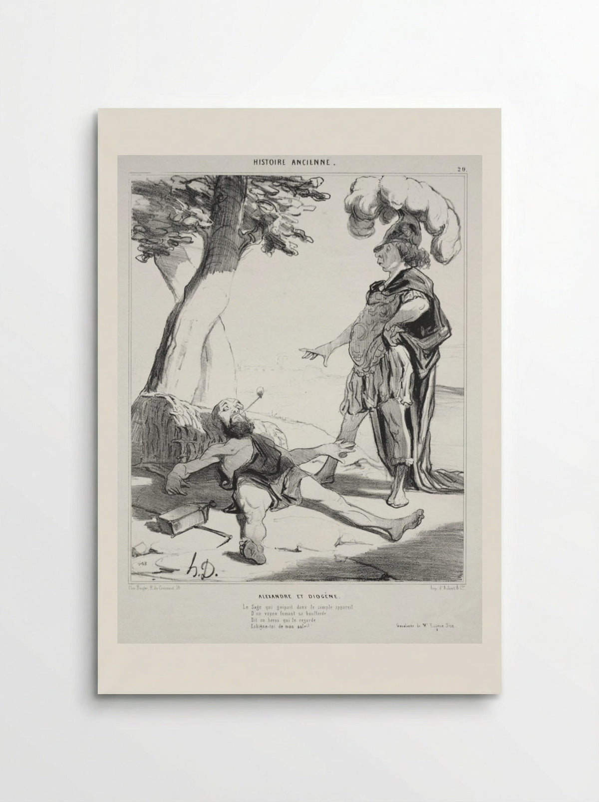 Alexandre et Diogène - Honoré Daumier - Poster