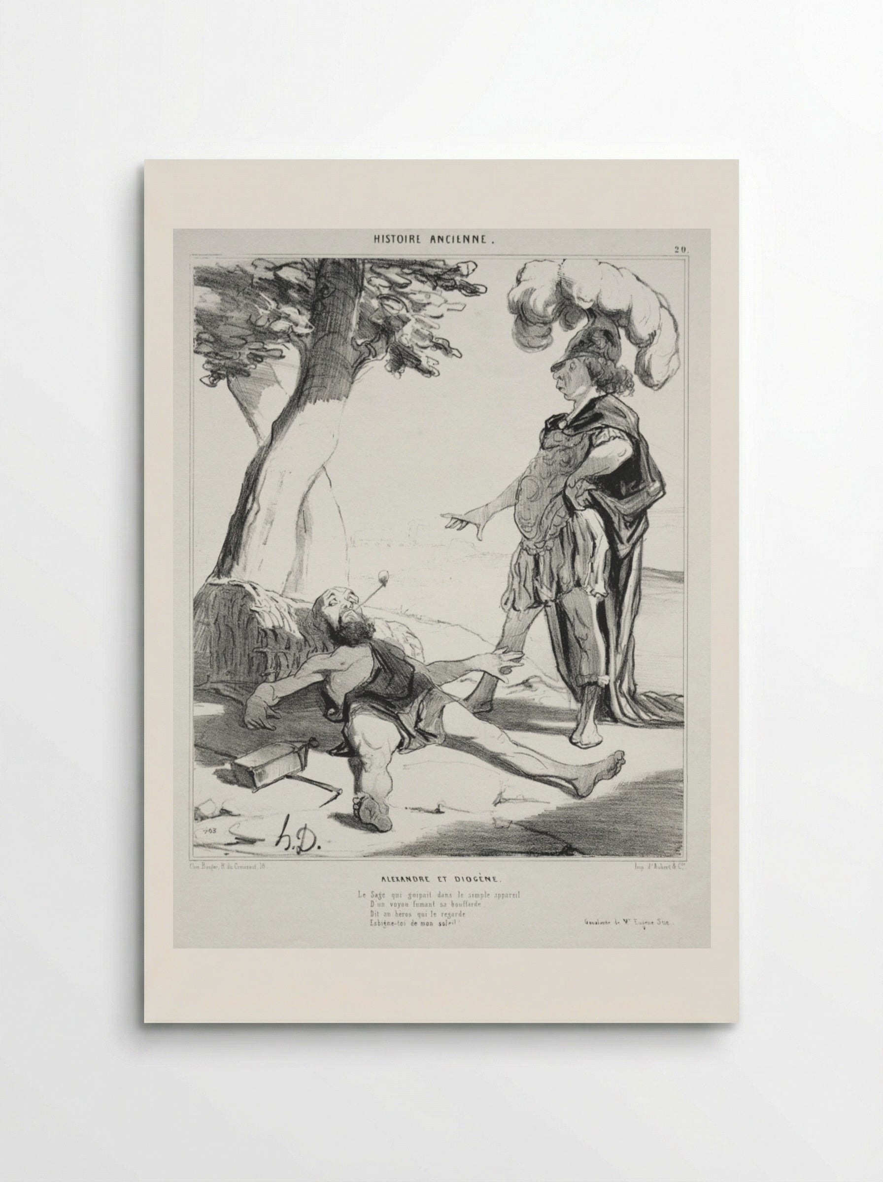 Alexandre et Diogène - Honoré Daumier - Poster