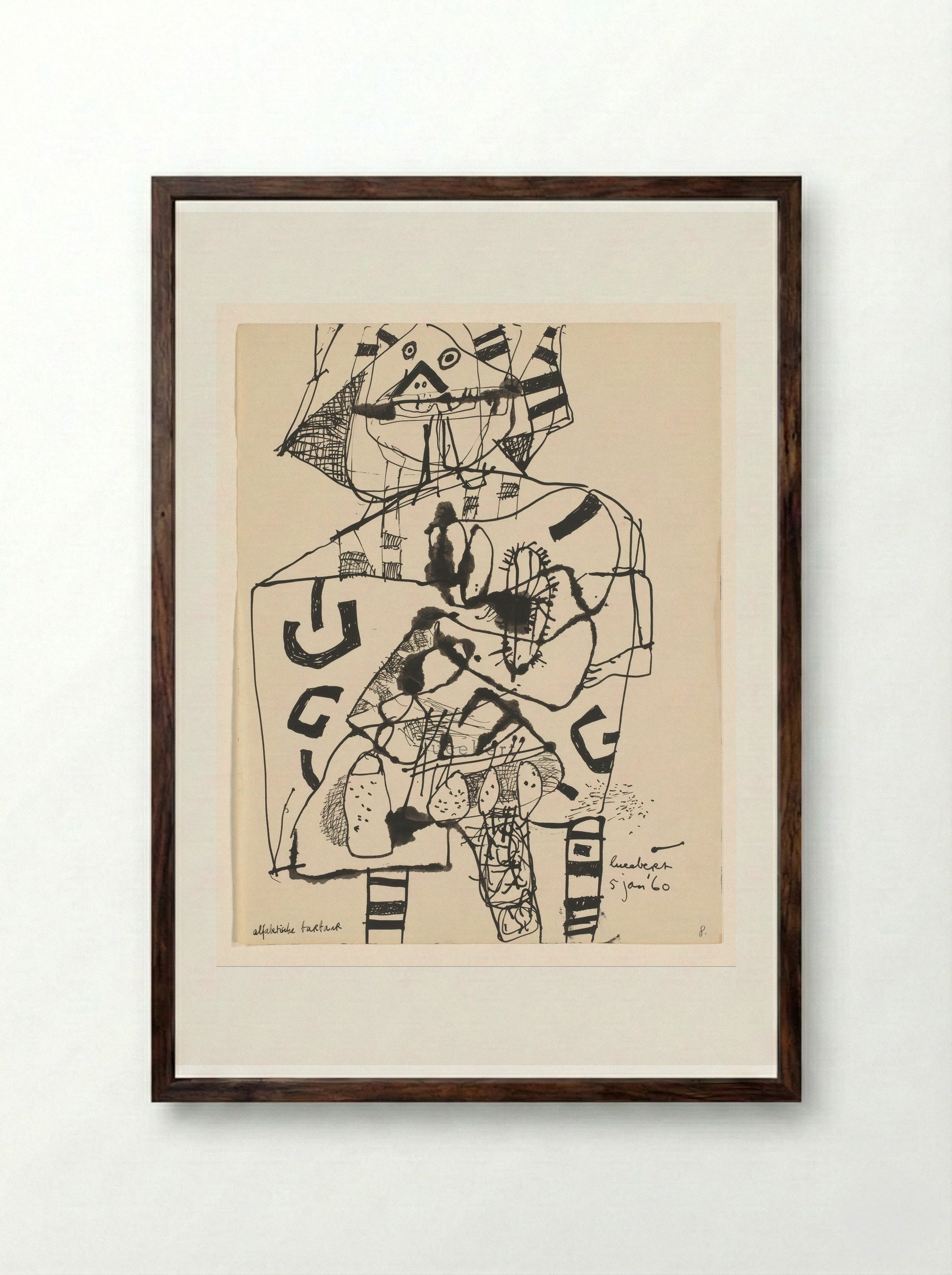 Alfabetische tartaar - Lucebert - Framed Print Dark Wood