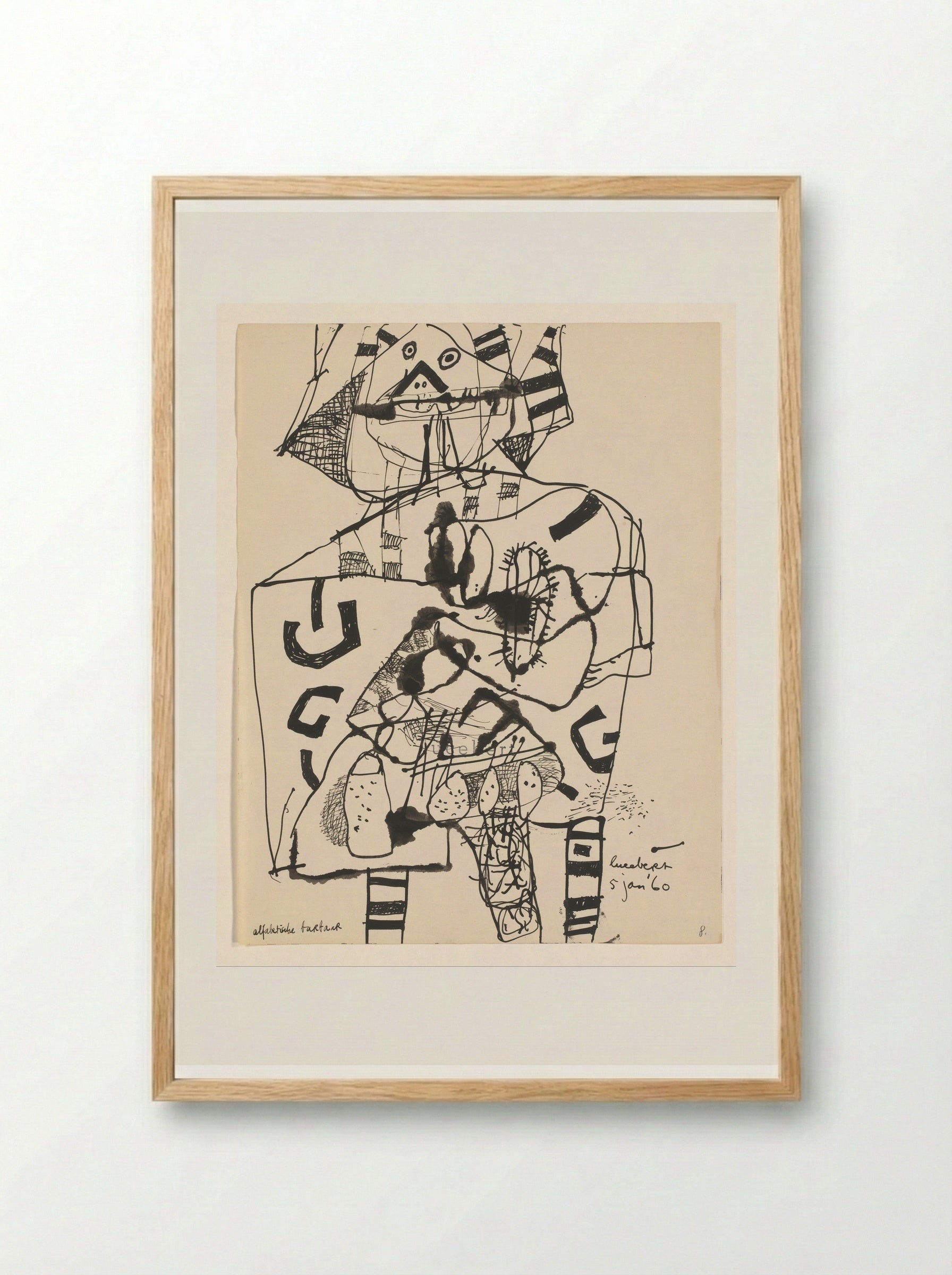 Alfabetische tartaar - Lucebert - Framed Print Wood