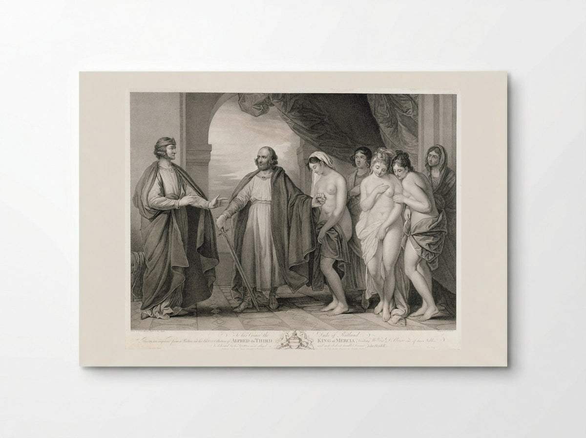 Alfred III, King of Mercia, Visiting William d'Albanac - Jean Baptiste Michel - Poster