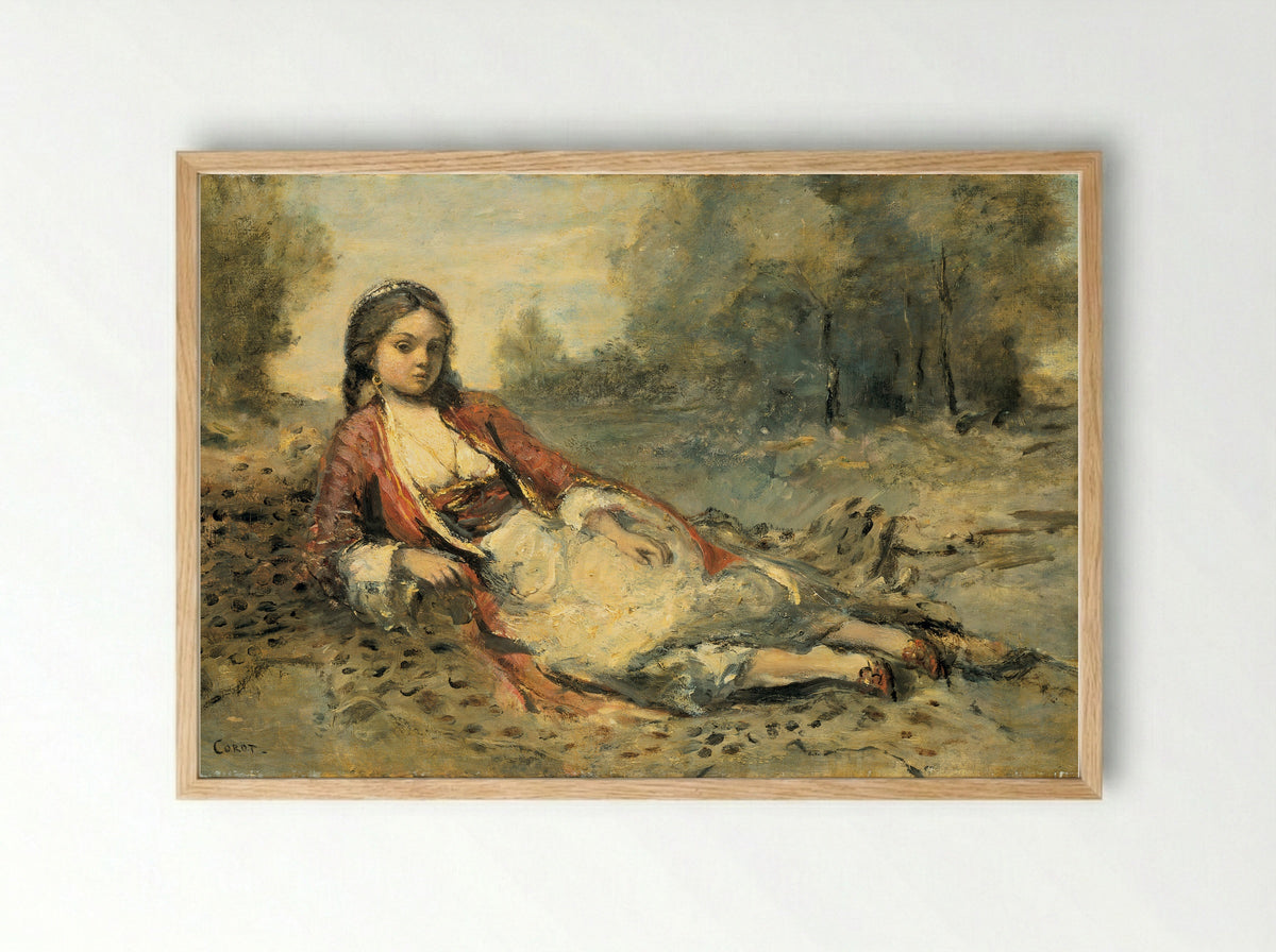 Algérienne - Camille Corot - Framed Print Wood