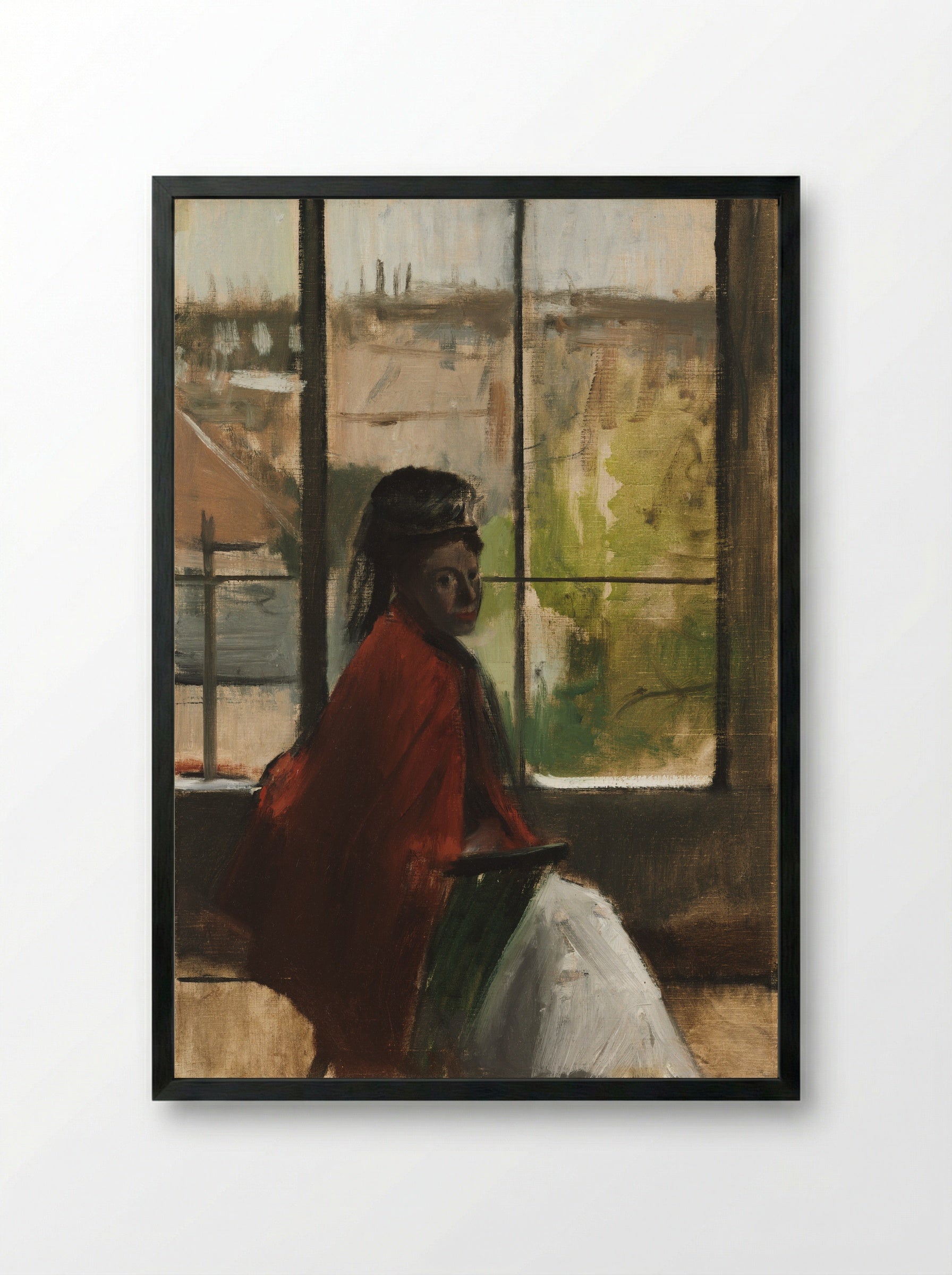 Alice Villette - Edgar Degas - Framed Print Black