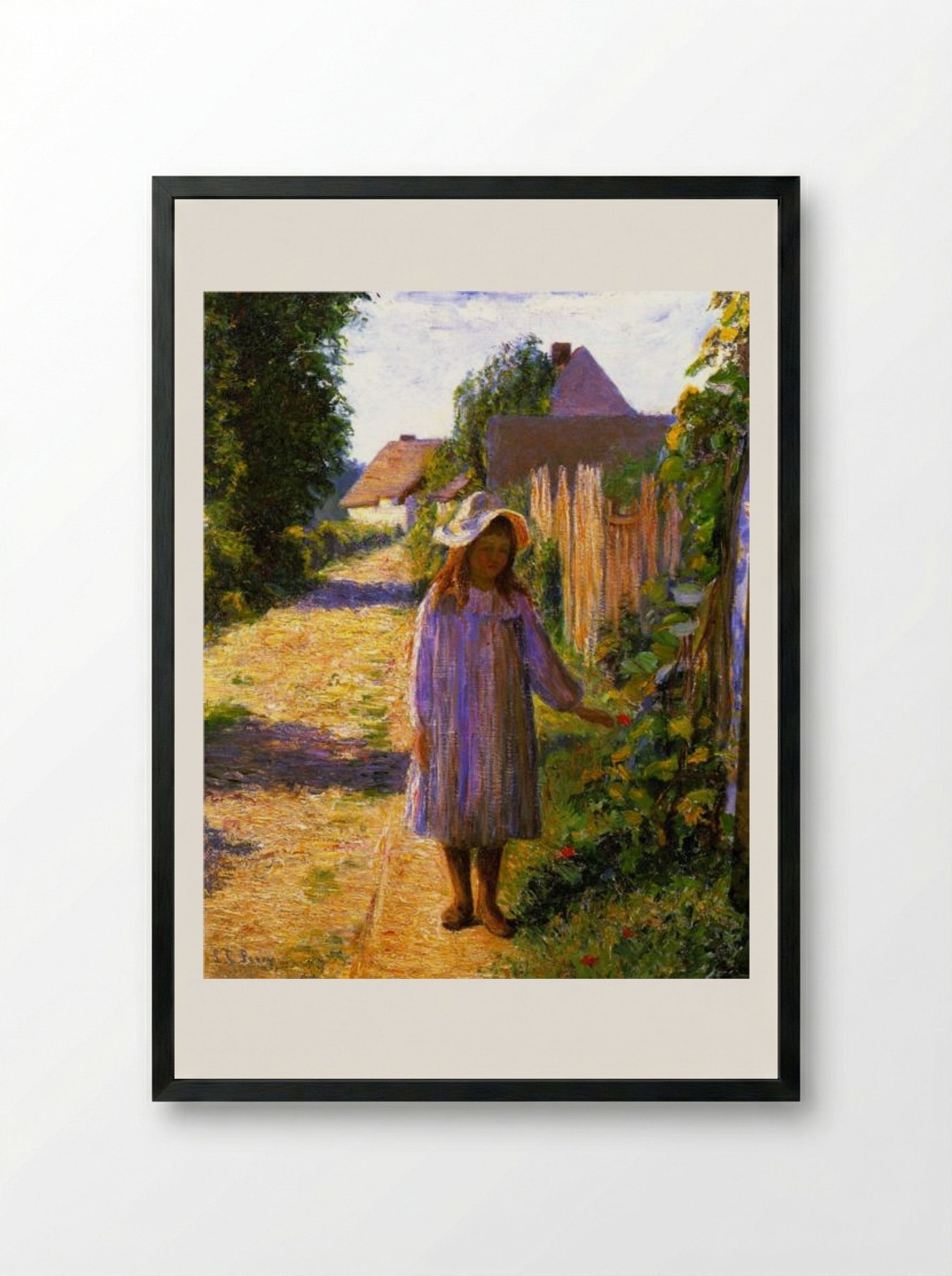 Alice in the Lane - Lilla Cabot Perry - Framed Print Black
