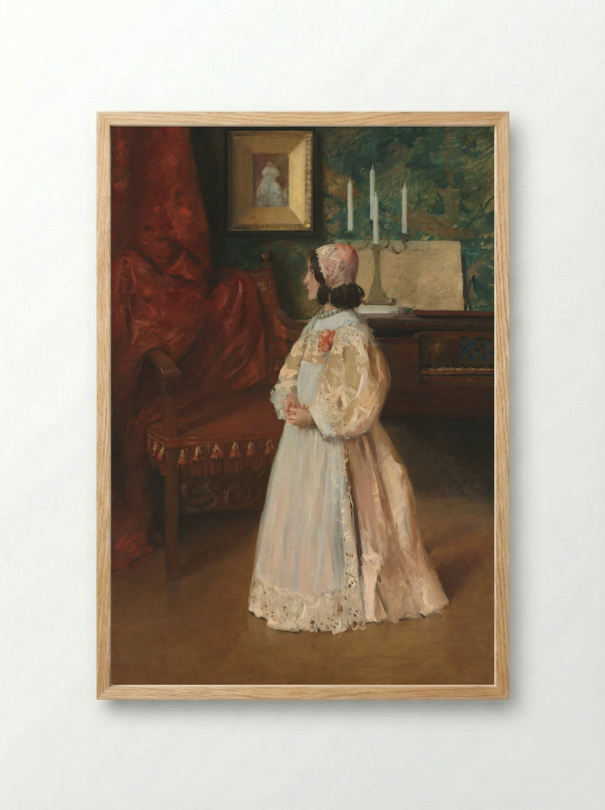 Alice - William Merritt Chase - Framed Print Wood