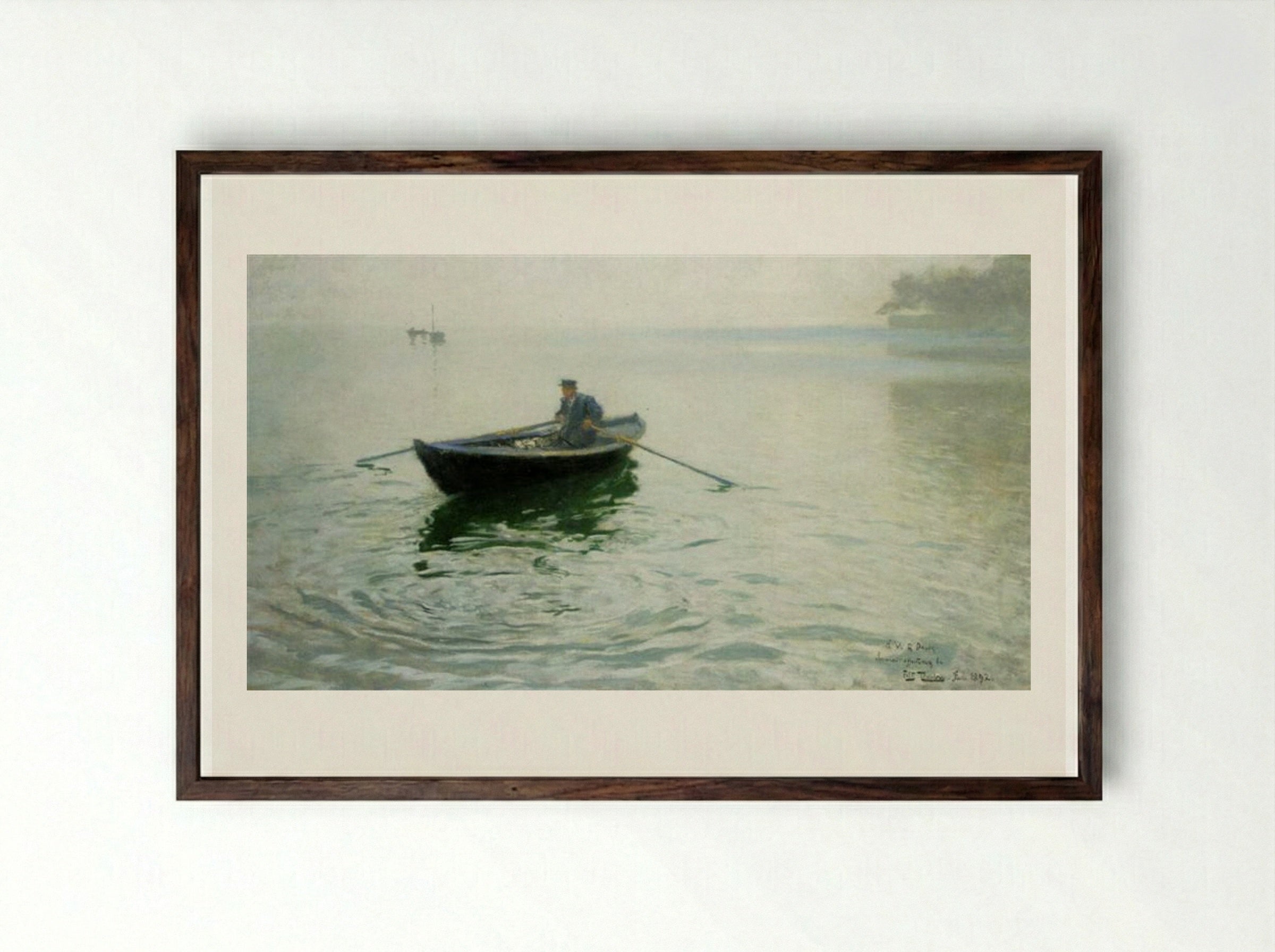 Alkejegeren - Frits Thaulow - Framed Print Dark Wood