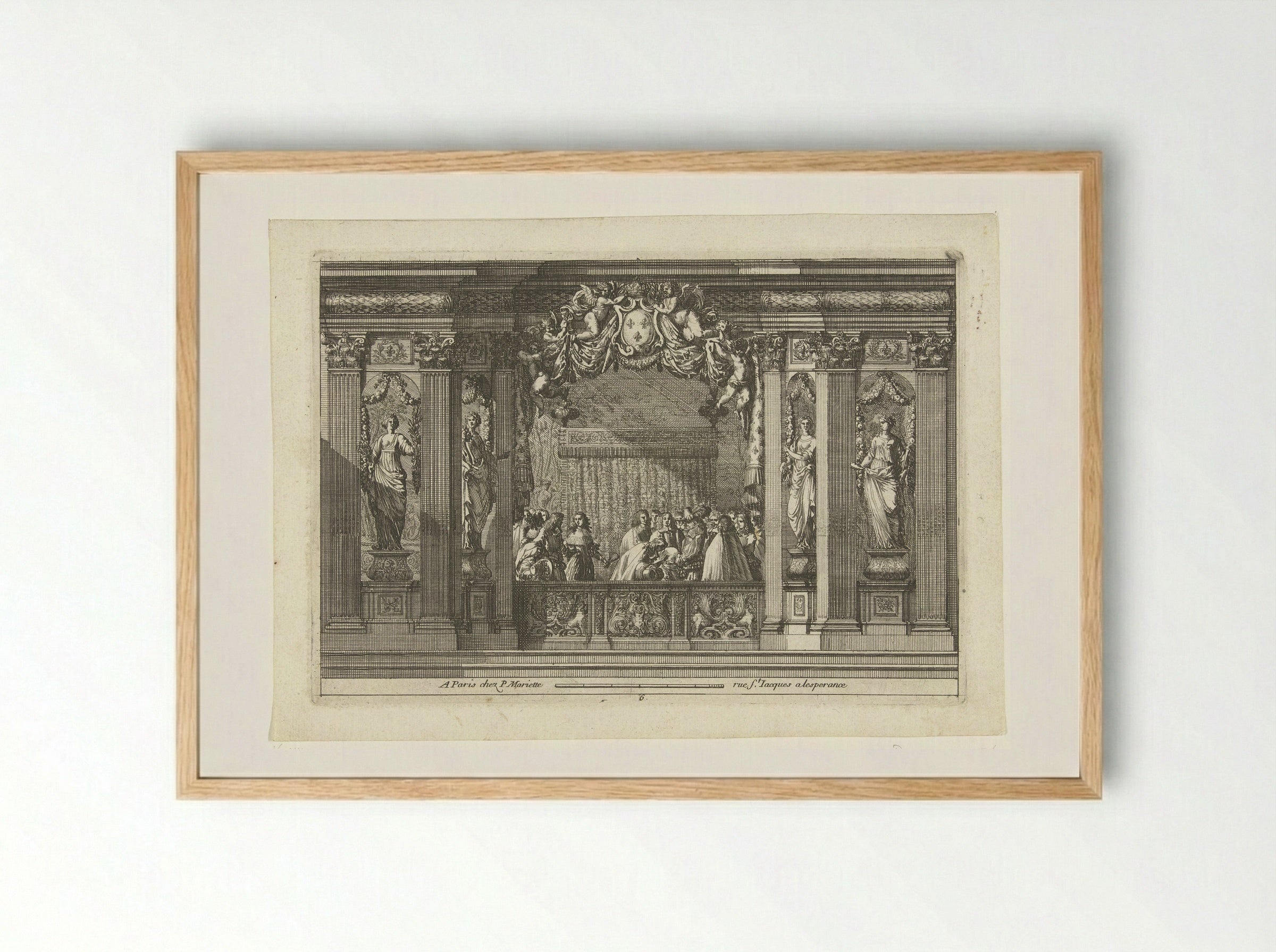 Alkoof (Alcove Design) - Jean Lepautre - Framed Print Wood
