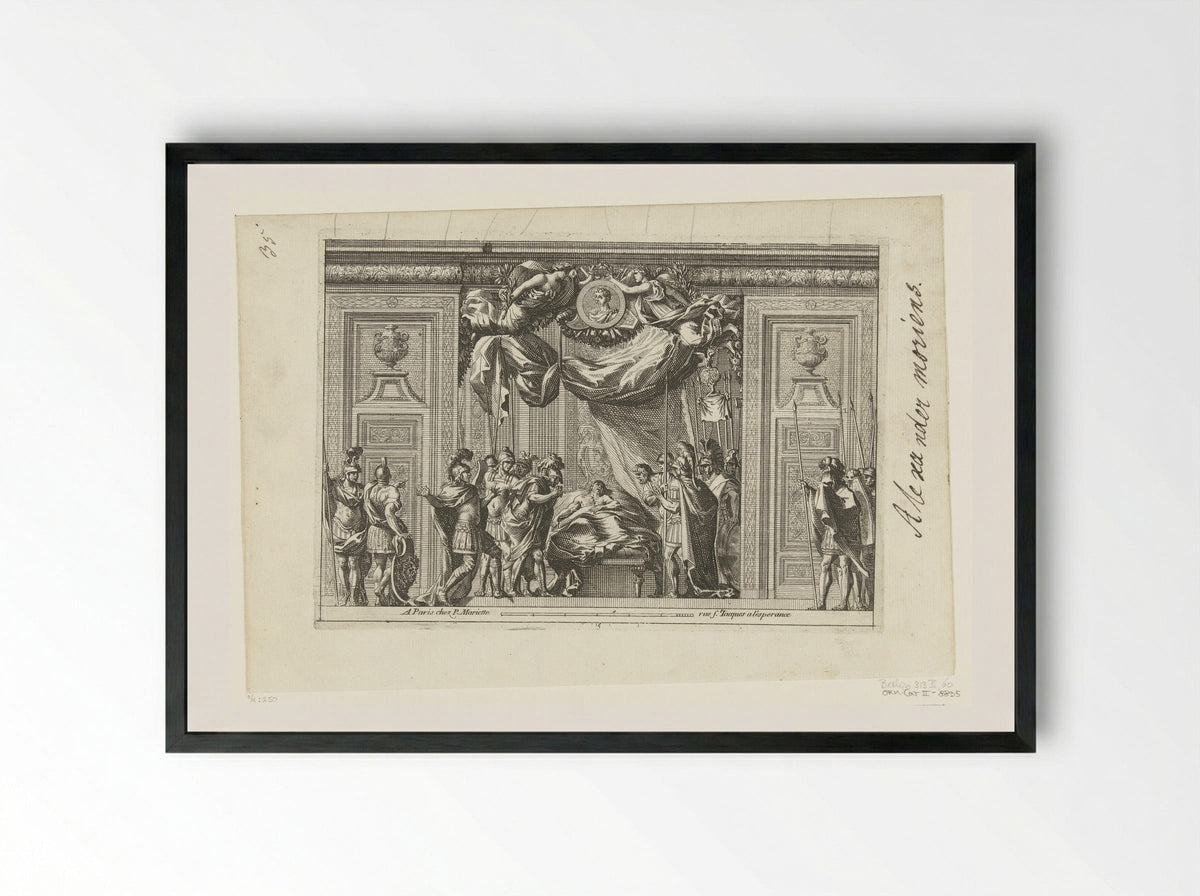 Alkoof met stervende Germanicus - Jean Lepautre - Framed Print Black