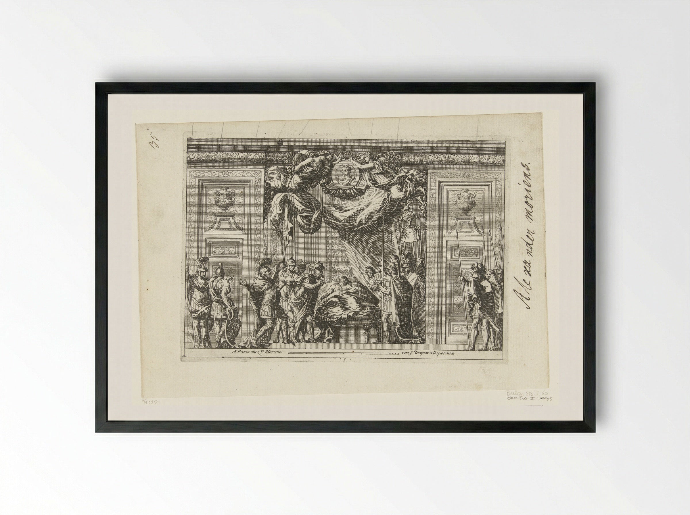 Alkoof met stervende Germanicus - Jean Lepautre - Framed Print Black