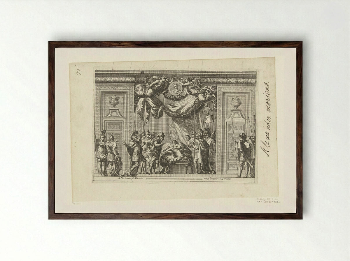 Alkoof met stervende Germanicus - Jean Lepautre - Framed Print Dark Wood