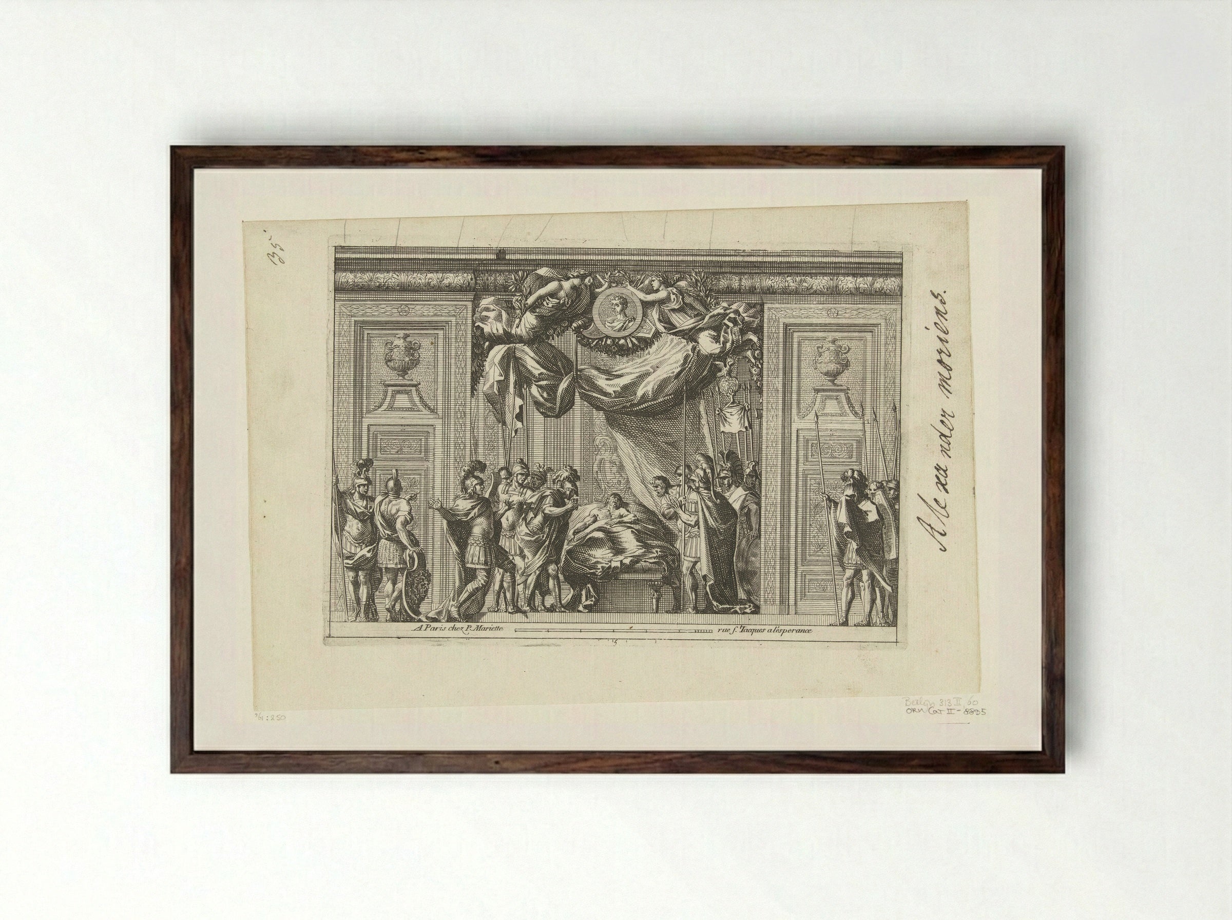 Alkoof met stervende Germanicus - Jean Lepautre - Framed Print Dark Wood