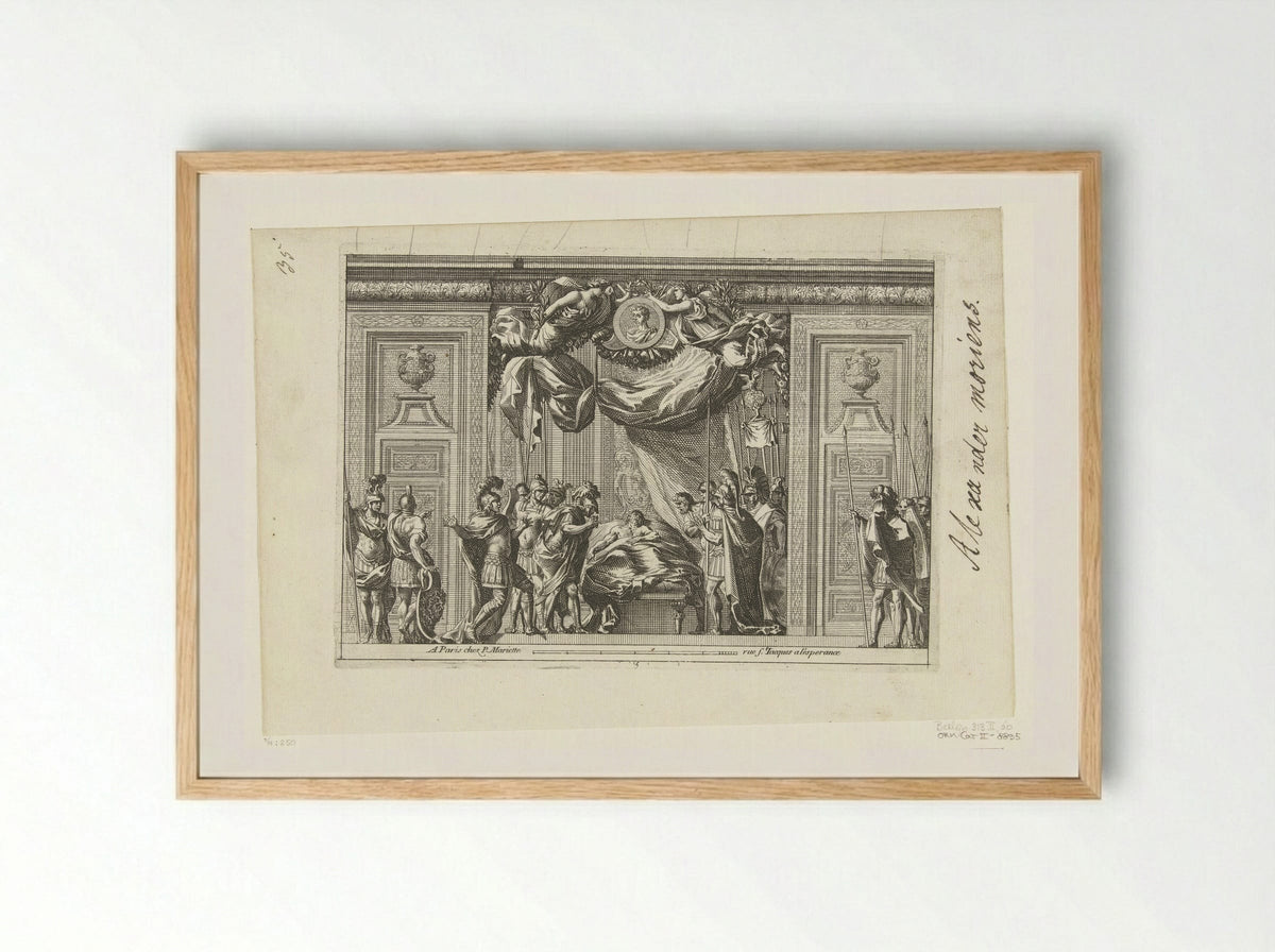 Alkoof met stervende Germanicus - Jean Lepautre - Framed Print Wood