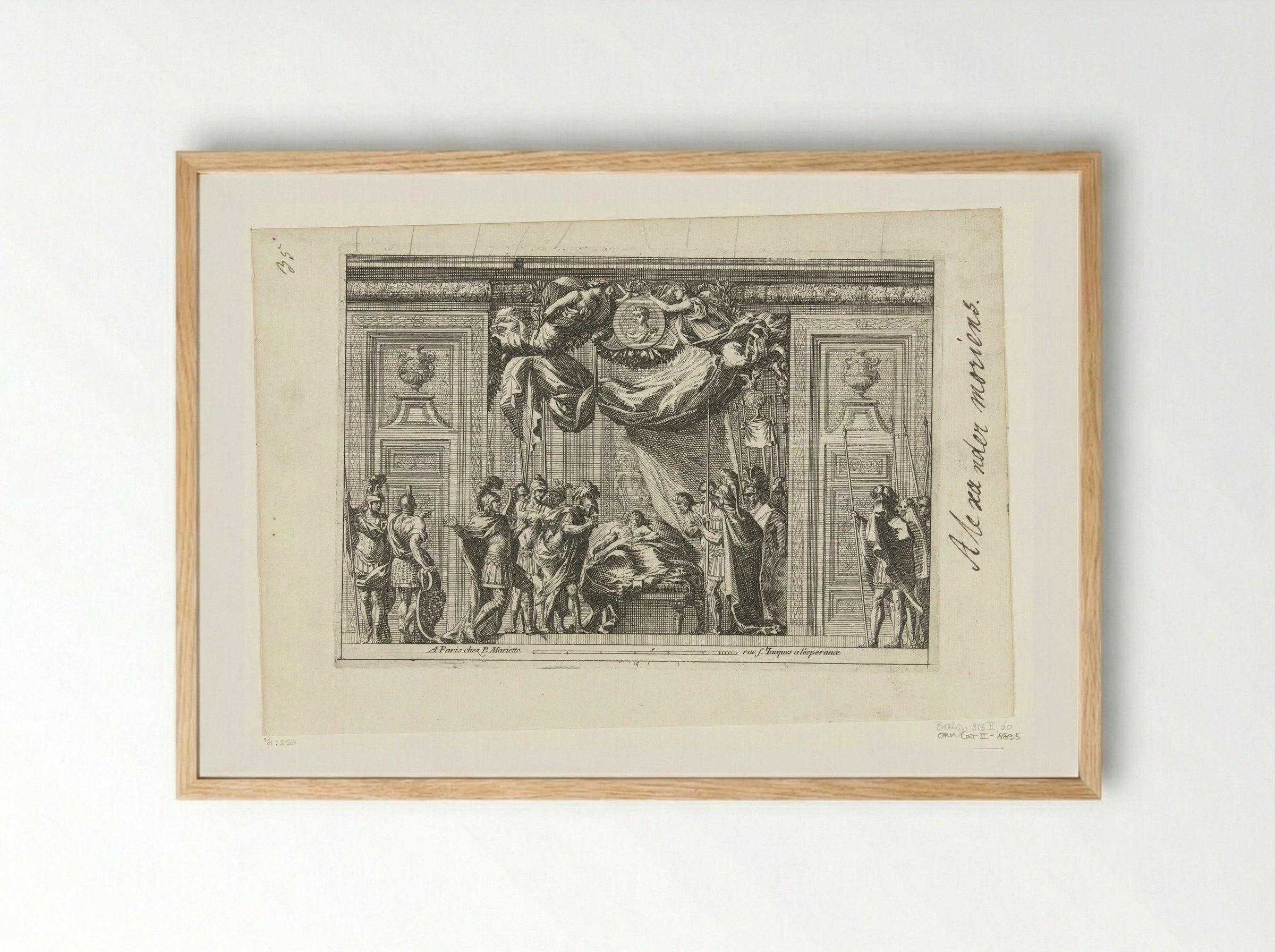 Alkoof met stervende Germanicus - Jean Lepautre - Framed Print Wood